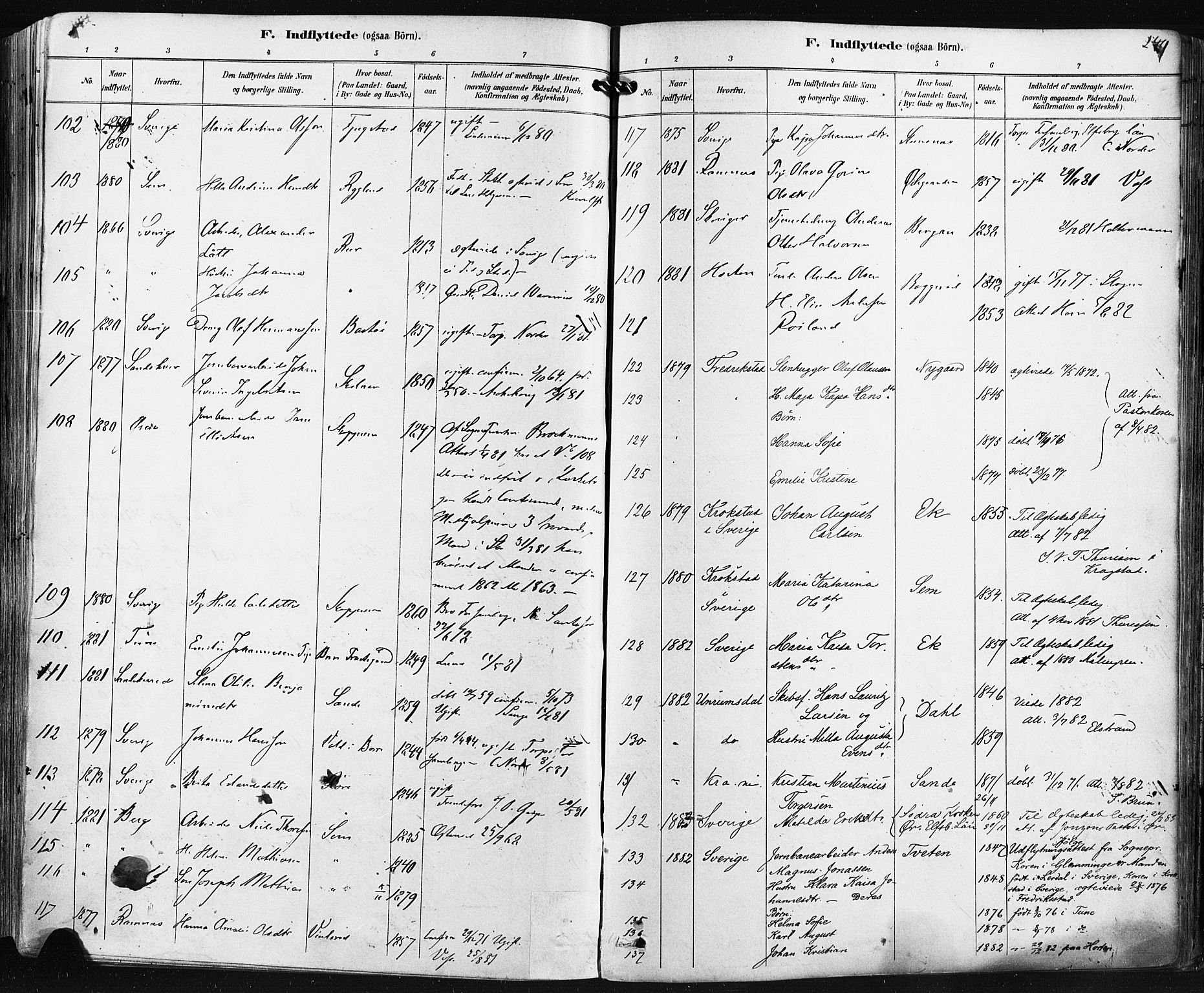 Borre kirkebøker, AV/SAKO-A-338/F/Fa/L0009: Parish register (official) no. I 9, 1878-1896, p. 249