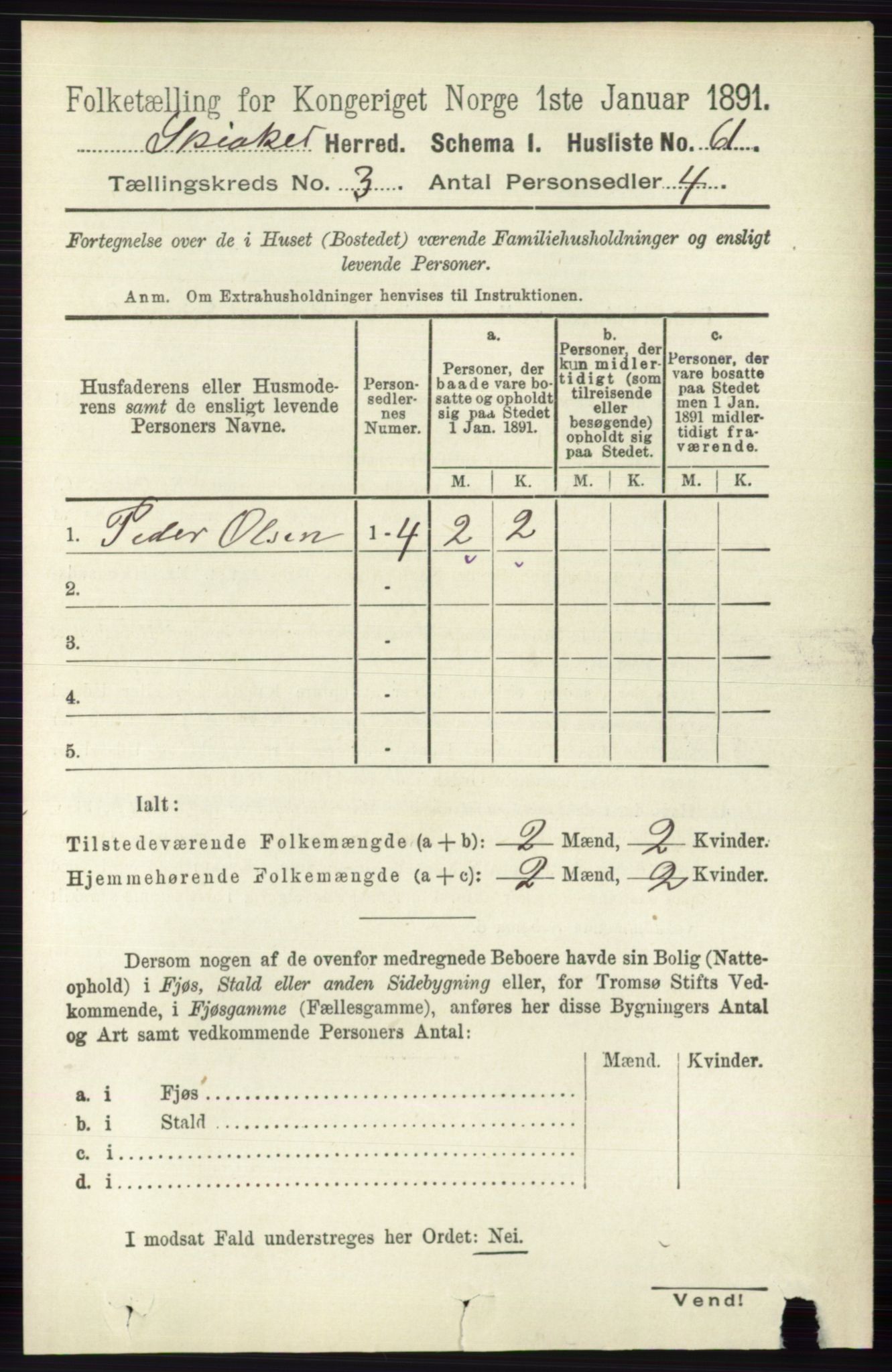 RA, 1891 census for 0513 Skjåk, 1891, p. 944