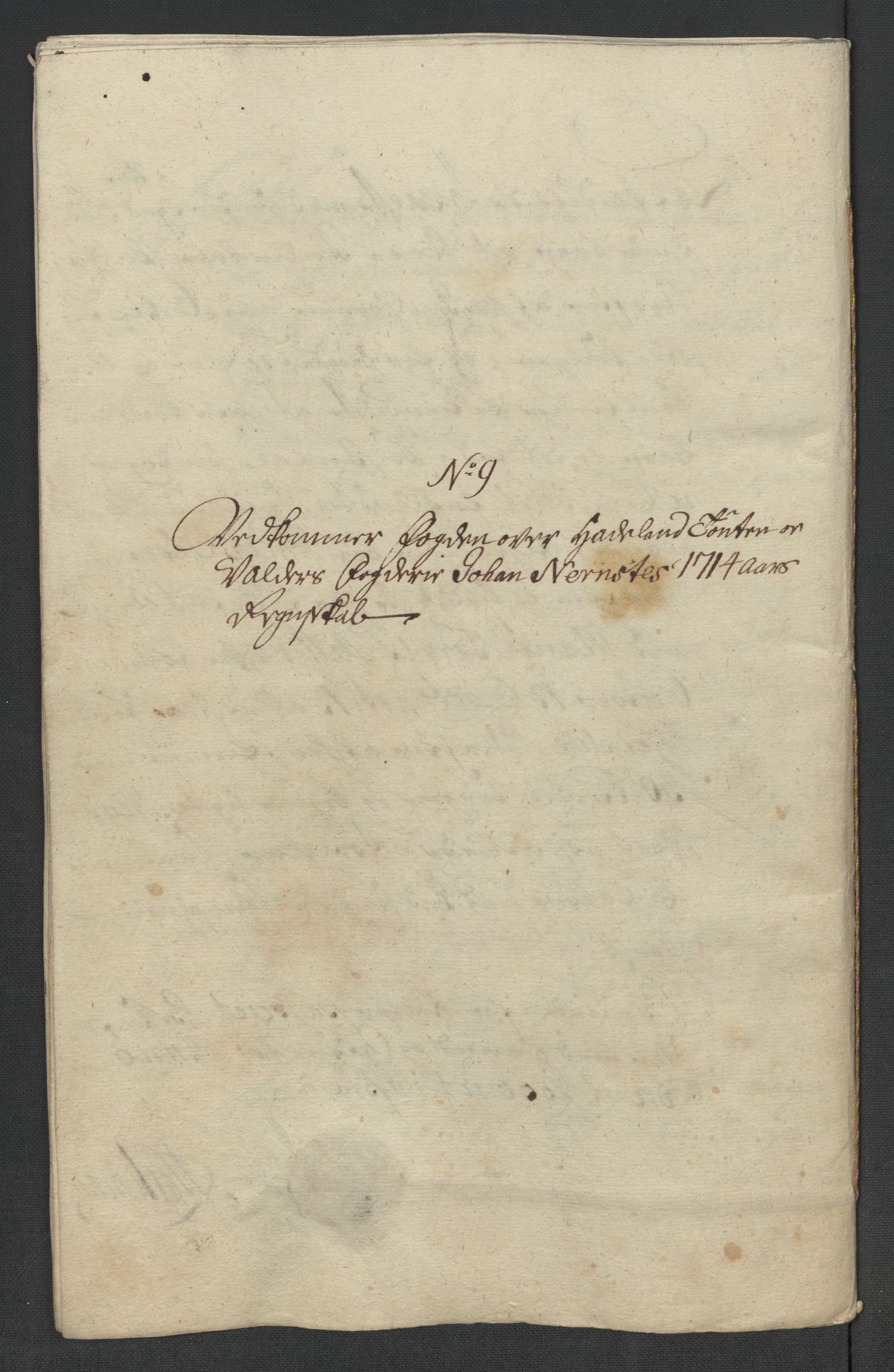 Rentekammeret inntil 1814, Reviderte regnskaper, Fogderegnskap, AV/RA-EA-4092/R18/L1313: Fogderegnskap Hadeland, Toten og Valdres, 1714, p. 89