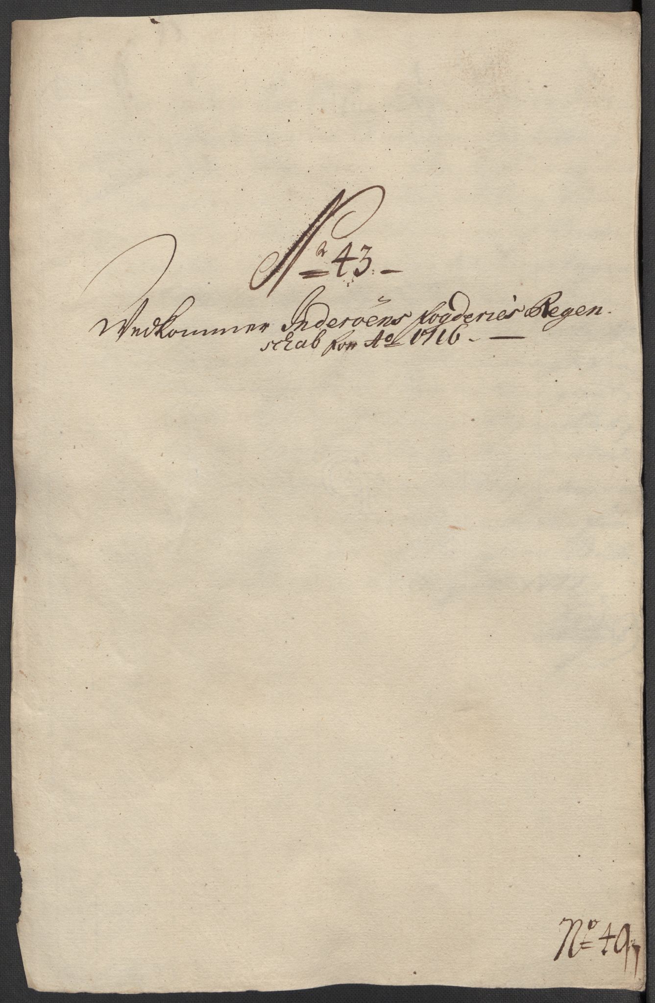 Rentekammeret inntil 1814, Reviderte regnskaper, Fogderegnskap, RA/EA-4092/R63/L4324: Fogderegnskap Inderøy, 1716, p. 309