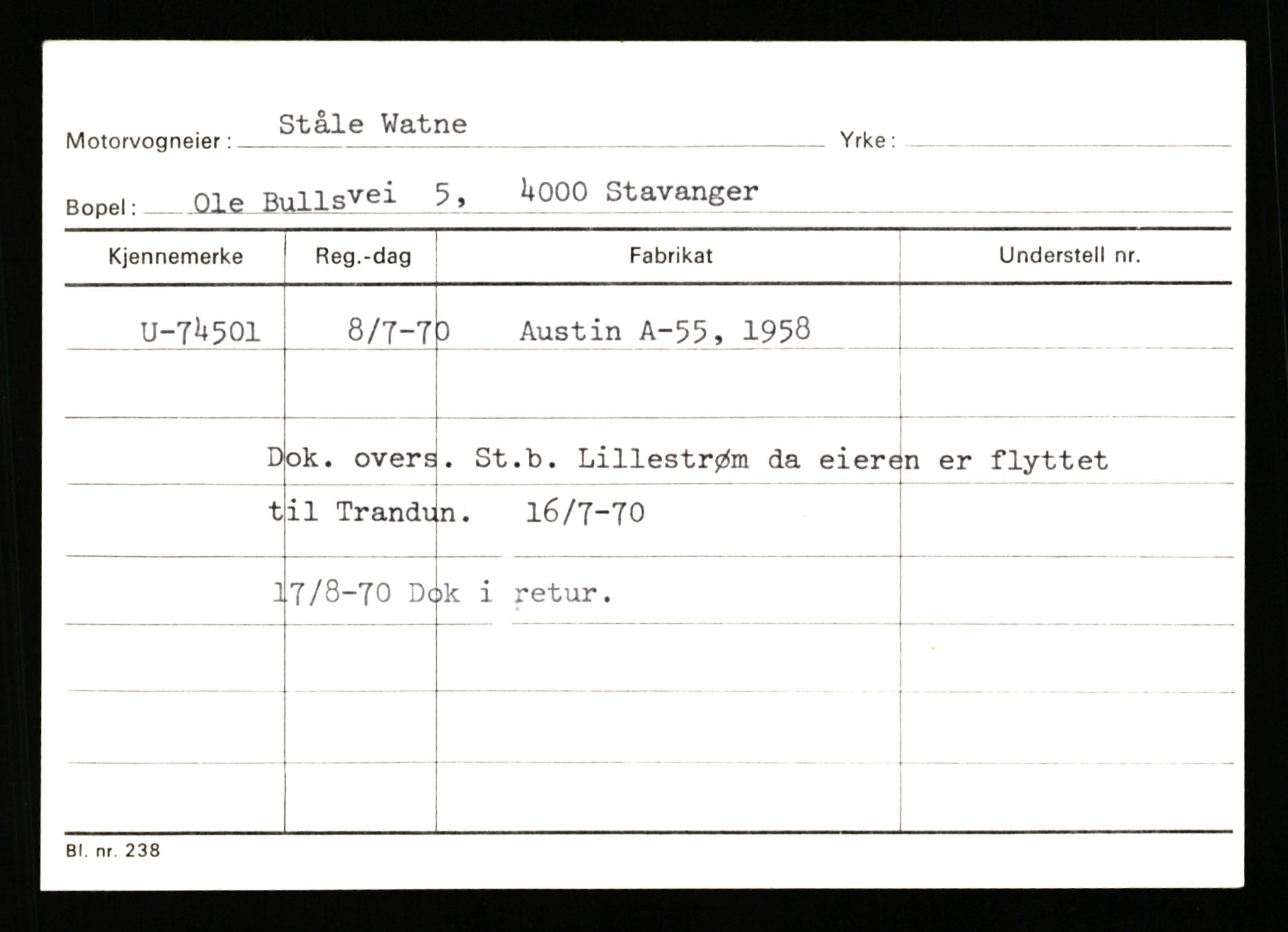 Stavanger trafikkstasjon, SAST/A-101942/0/G/L0008: Registreringsnummer: 67519 - 84533, 1930-1971, p. 1031