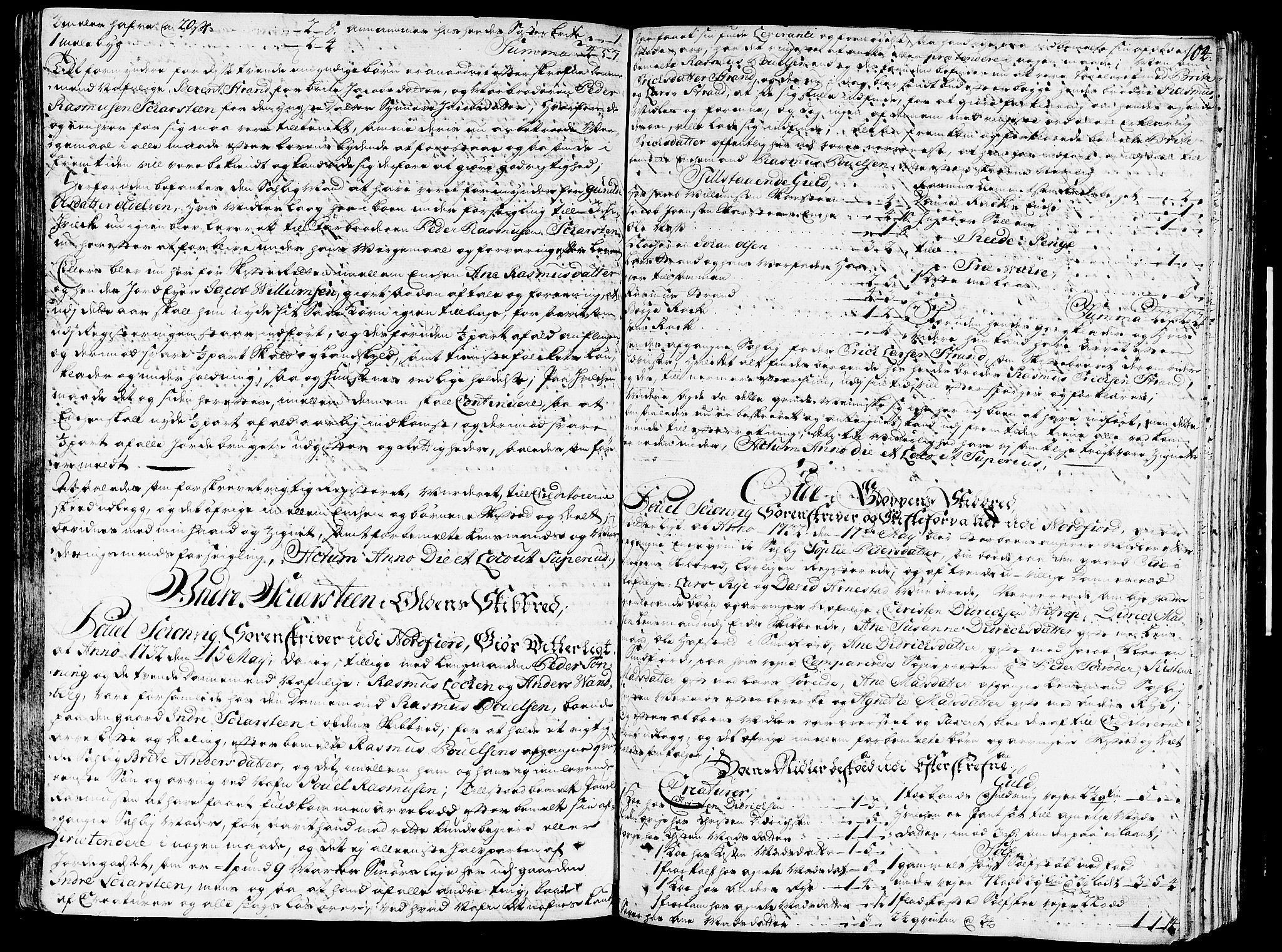 Nordfjord sorenskriveri, SAB/A-2801/04/04a/L0007: Skifteprotokollar, 1731-1734, p. 103b-104a