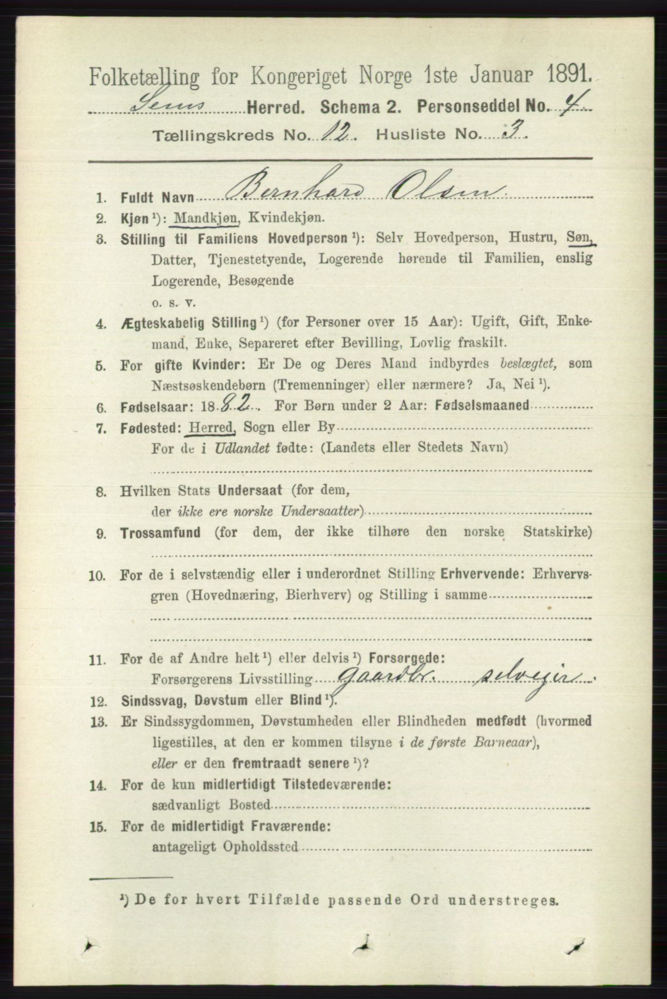 RA, 1891 census for 0721 Sem, 1891, p. 5775