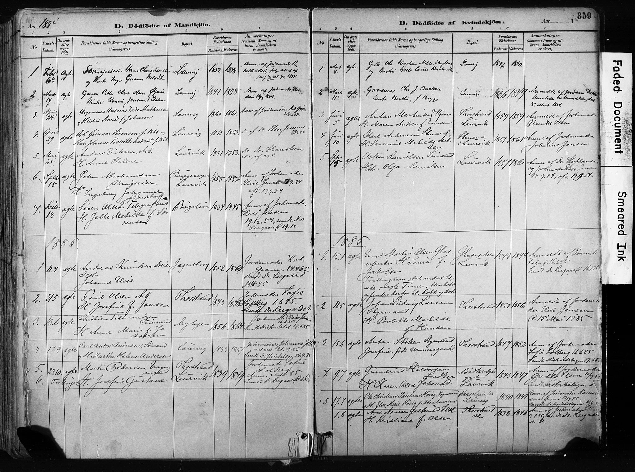 Larvik kirkebøker, SAKO/A-352/F/Fa/L0009: Parish register (official) no. I 9, 1884-1904, p. 359