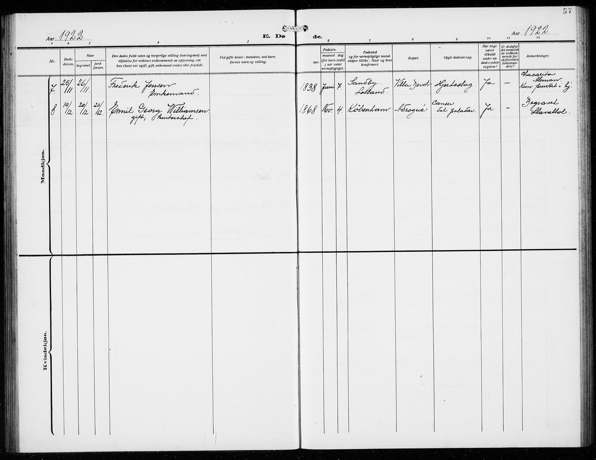 Den norske sjømannsmisjon i utlandet/Syd-Amerika (Buenos Aires m.fl.), SAB/SAB/PA-0118/H/Ha/L0003: Parish register (official) no. A 3, 1920-1938, p. 57