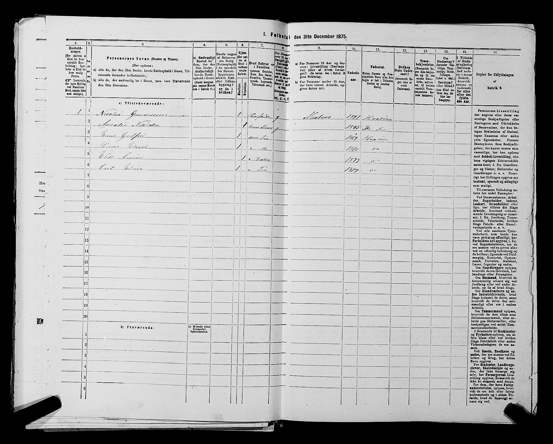 RA, 1875 census for 0111P Hvaler, 1875, p. 242