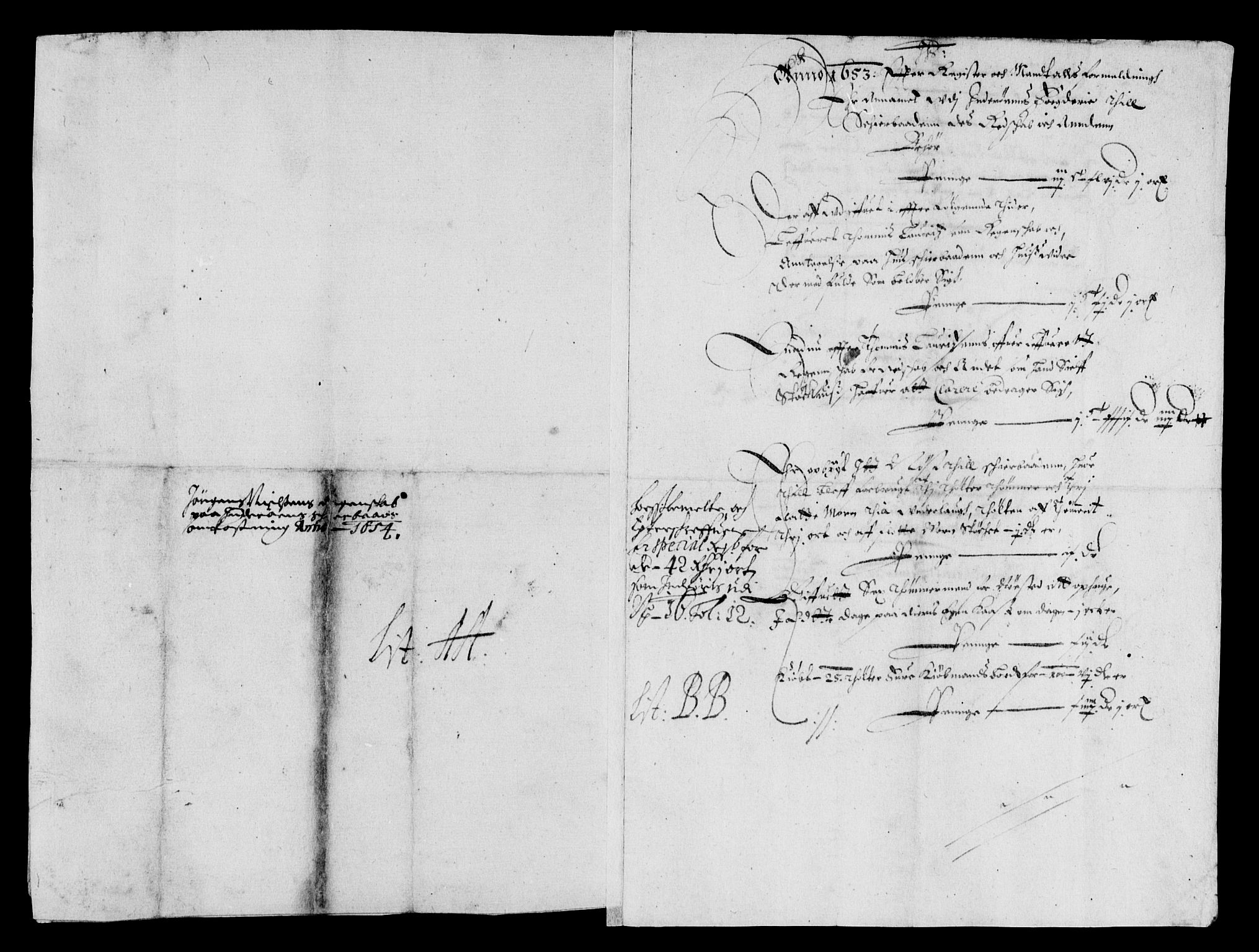 Rentekammeret inntil 1814, Reviderte regnskaper, Lensregnskaper, RA/EA-5023/R/Rb/Rbw/L0114: Trondheim len, 1653-1654