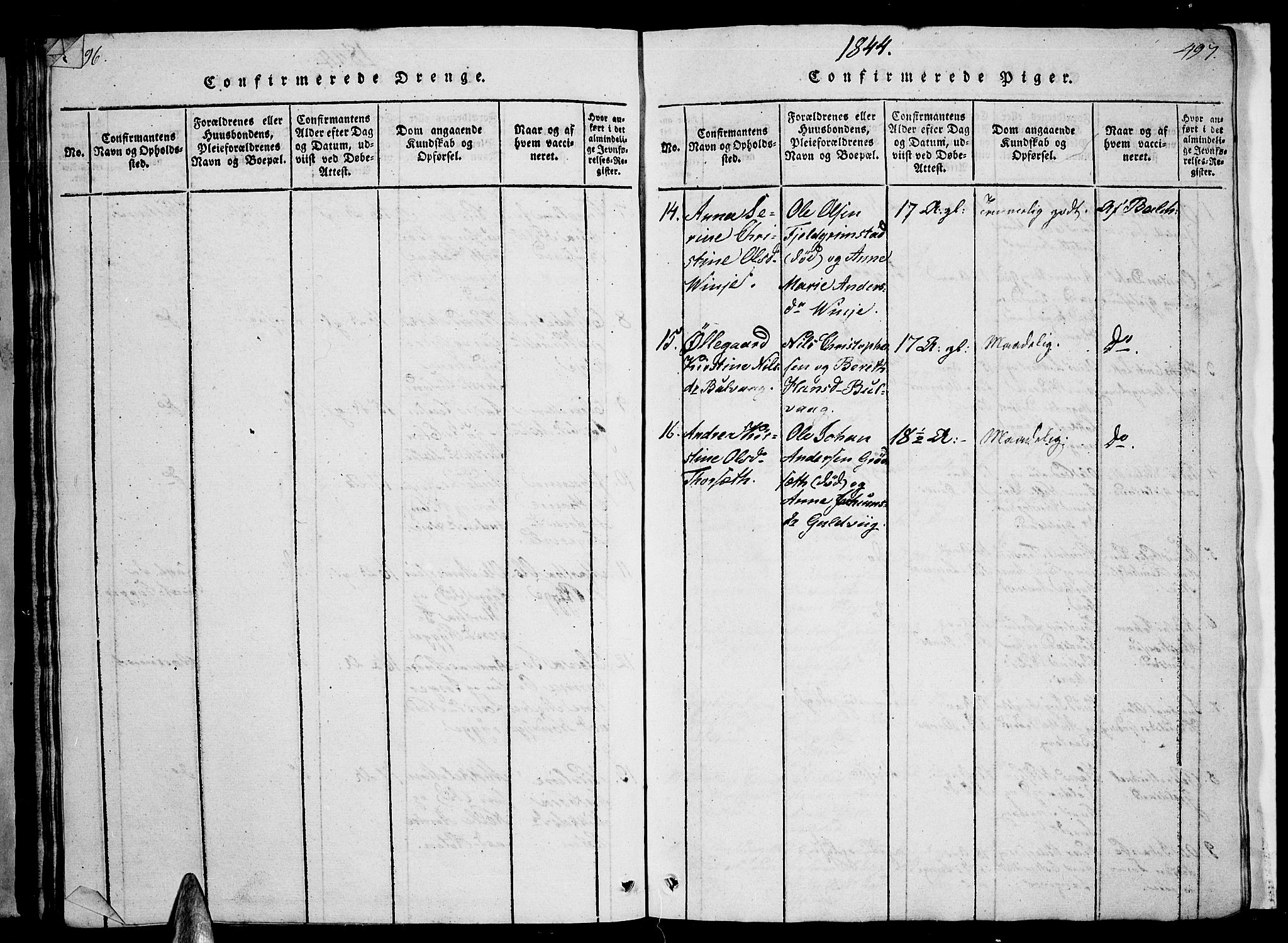 Ministerialprotokoller, klokkerbøker og fødselsregistre - Nordland, AV/SAT-A-1459/893/L1346: Parish register (copy) no. 893C01, 1820-1858, p. 496-497