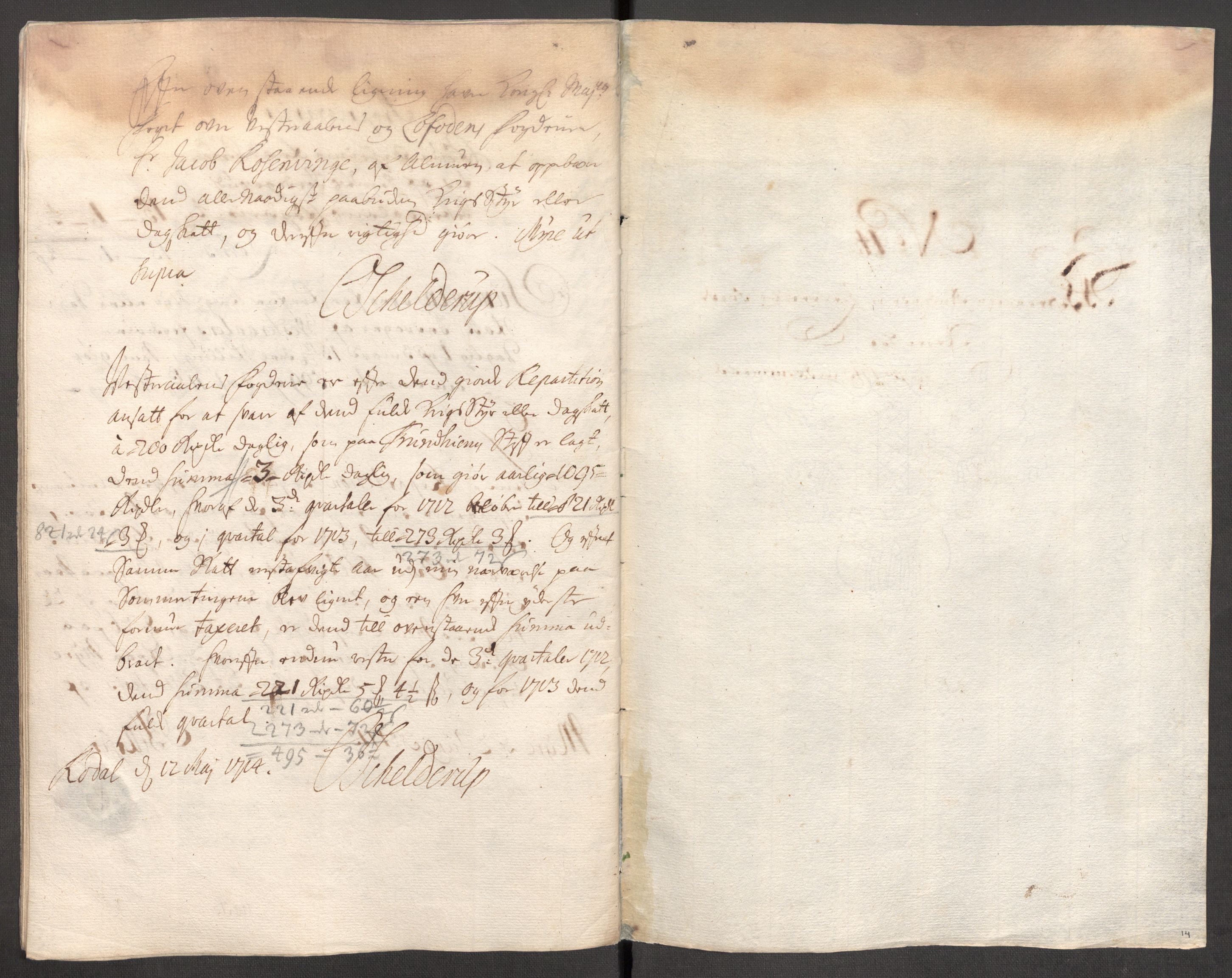 Rentekammeret inntil 1814, Reviderte regnskaper, Fogderegnskap, AV/RA-EA-4092/R67/L4679: Fogderegnskap Vesterålen, Andenes og Lofoten, 1711-1713, p. 181