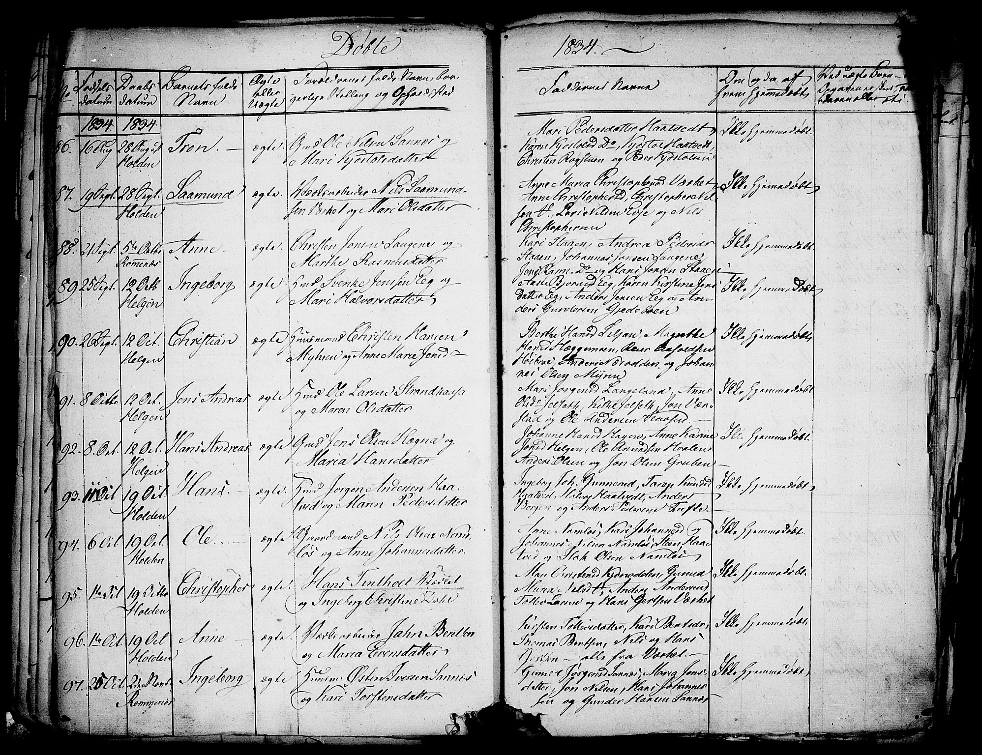 Holla kirkebøker, SAKO/A-272/F/Fa/L0004: Parish register (official) no. 4, 1830-1848, p. 42