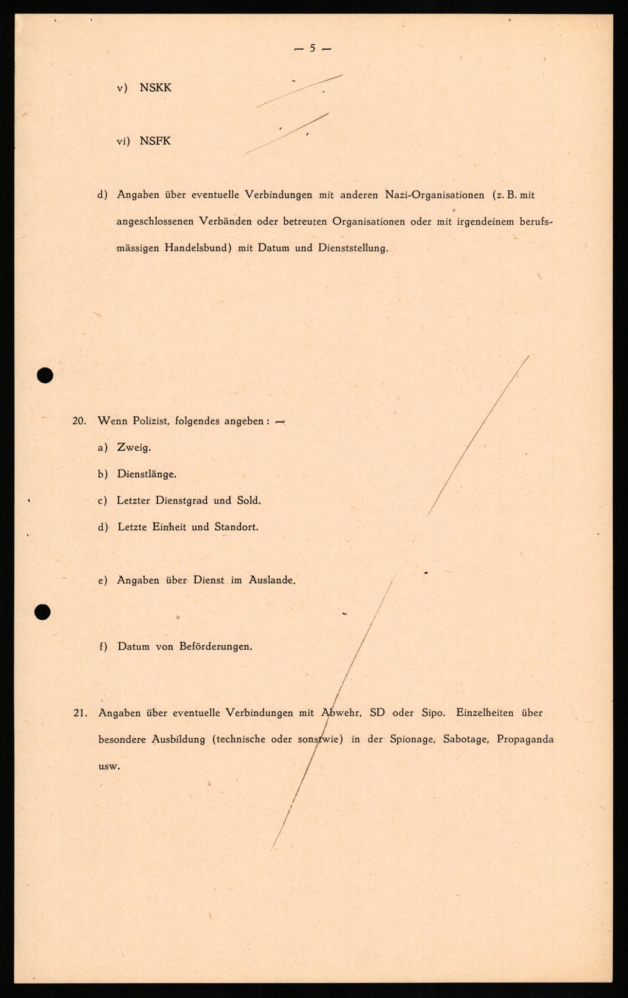 Forsvaret, Forsvarets overkommando II, RA/RAFA-3915/D/Db/L0019: CI Questionaires. Tyske okkupasjonsstyrker i Norge. Tyskere., 1945-1946, p. 353