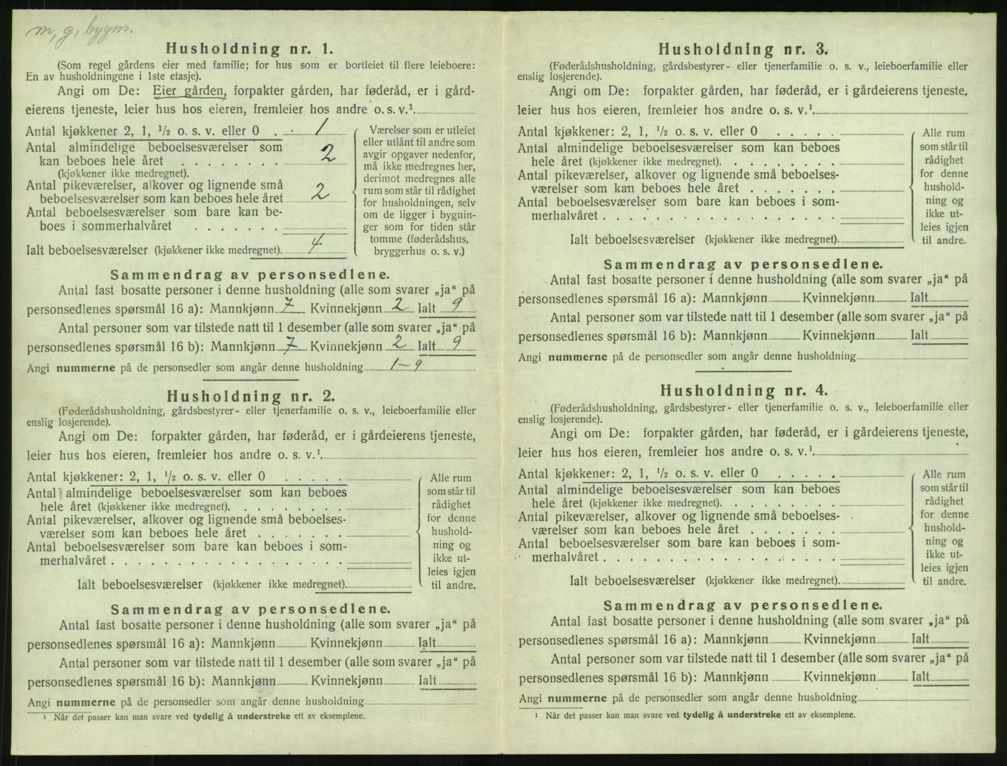 SAT, 1920 census for Giske, 1920, p. 273