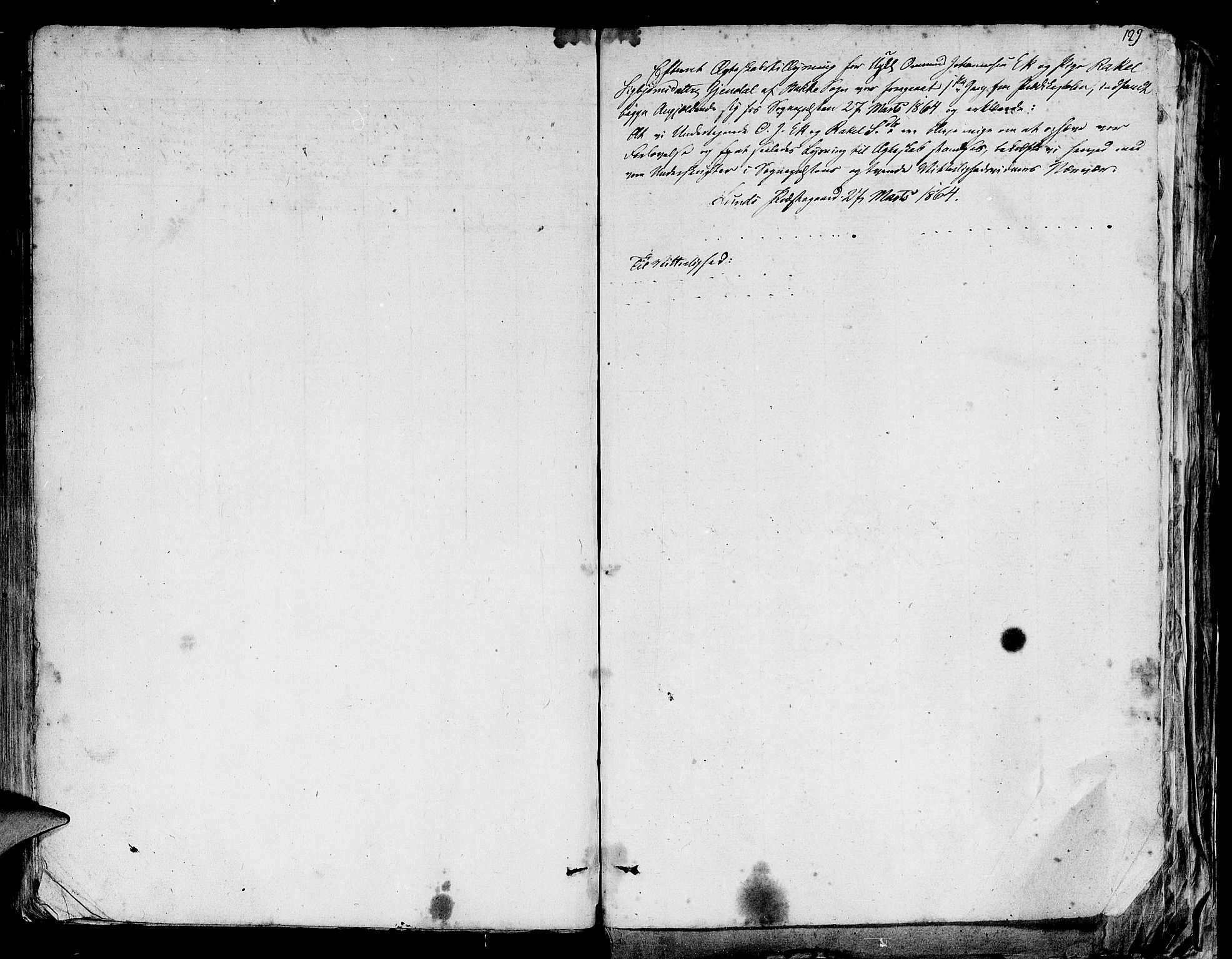 Lund sokneprestkontor, SAST/A-101809/S06/L0004: Parish register (official) no. A 4 /1, 1801-1864, p. 129