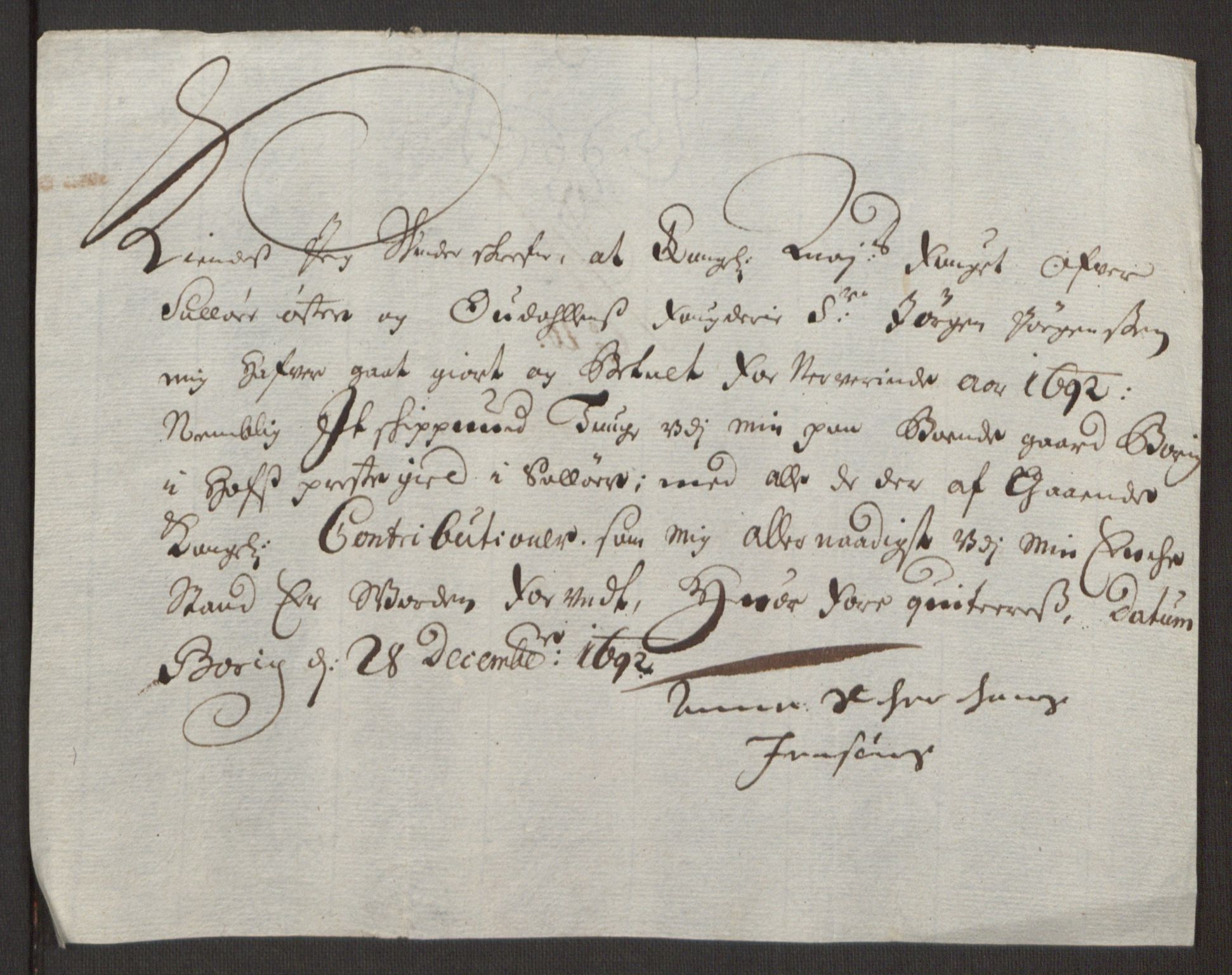 Rentekammeret inntil 1814, Reviderte regnskaper, Fogderegnskap, RA/EA-4092/R13/L0830: Fogderegnskap Solør, Odal og Østerdal, 1692, p. 411
