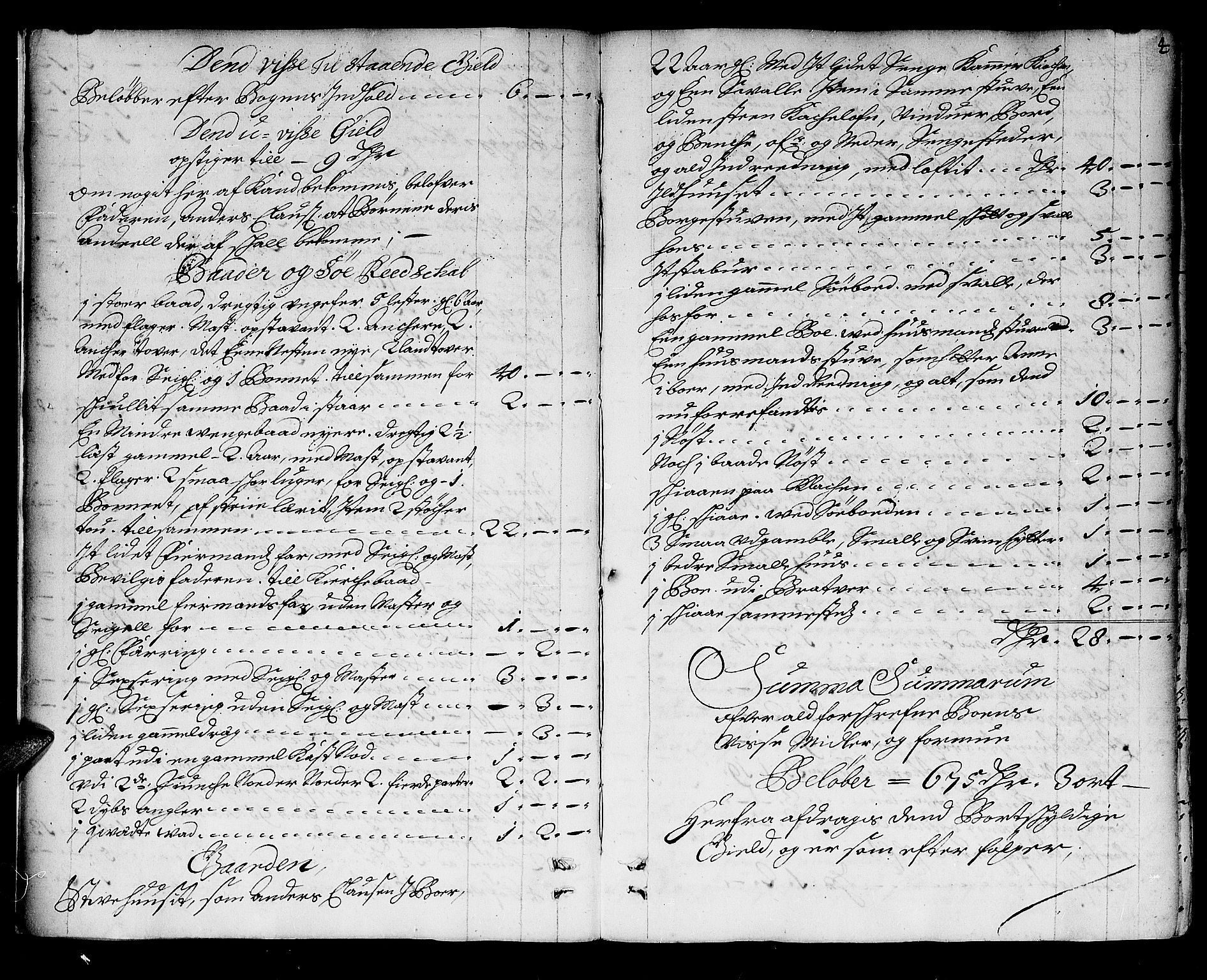 Trondheim byfogd, AV/SAT-A-0003/1/3/3A/L0004: Skifteprotokoll - gml.nr.4. (m/ register), 1695-1699, p. 3b-4a