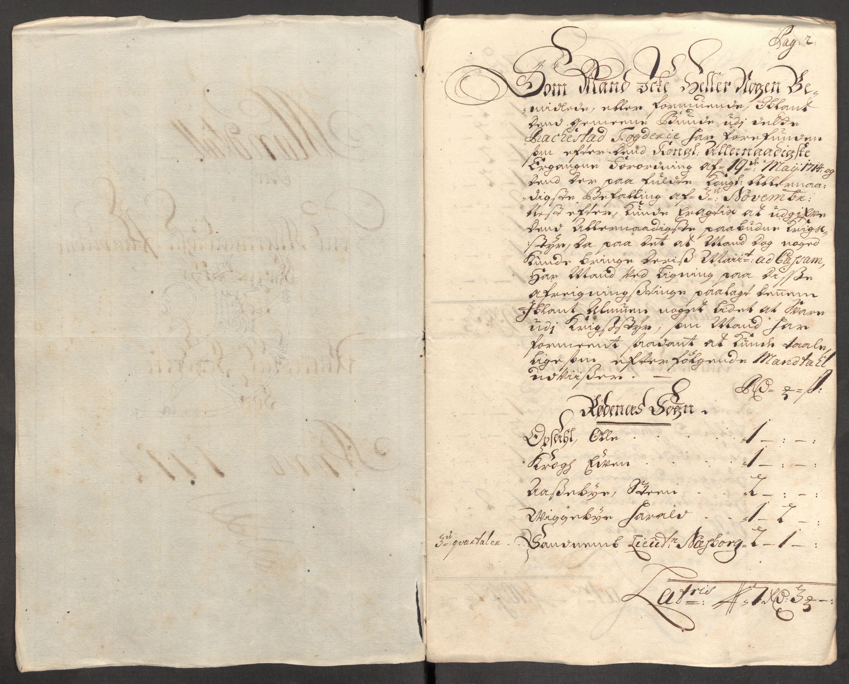 Rentekammeret inntil 1814, Reviderte regnskaper, Fogderegnskap, RA/EA-4092/R07/L0308: Fogderegnskap Rakkestad, Heggen og Frøland, 1714, p. 260