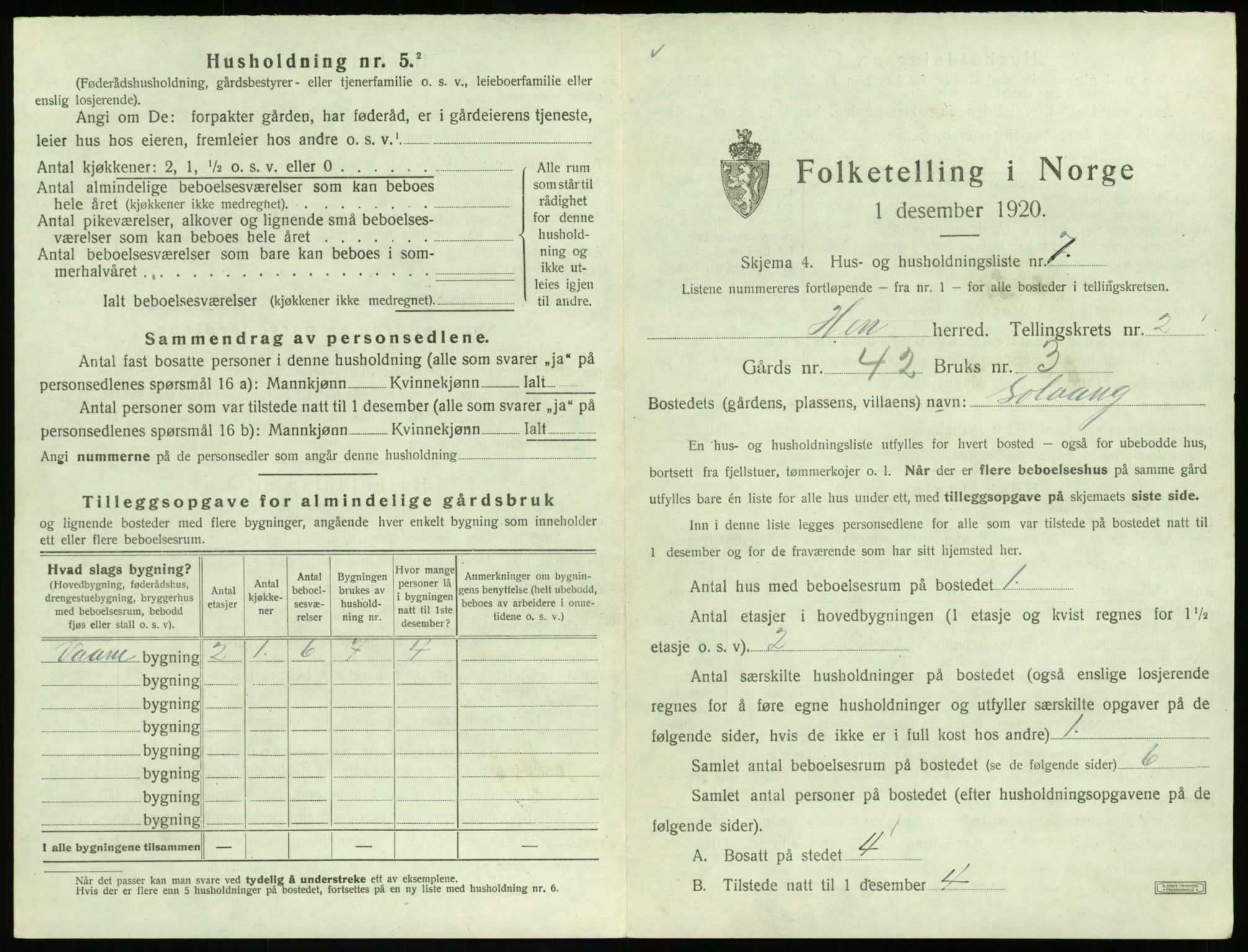 SAT, 1920 census for Hen, 1920, p. 132