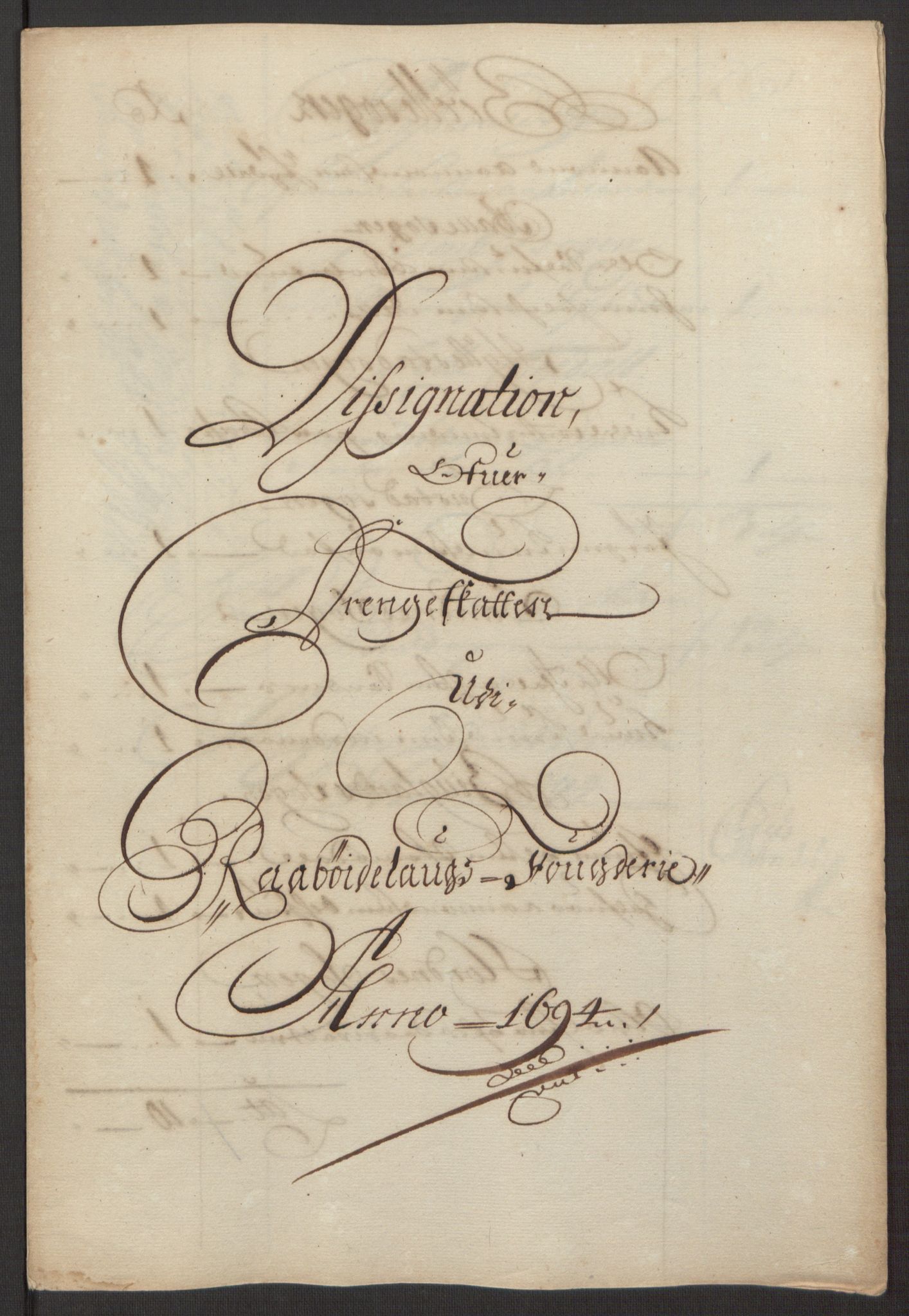 Rentekammeret inntil 1814, Reviderte regnskaper, Fogderegnskap, RA/EA-4092/R40/L2444: Fogderegnskap Råbyggelag, 1693-1696, p. 113
