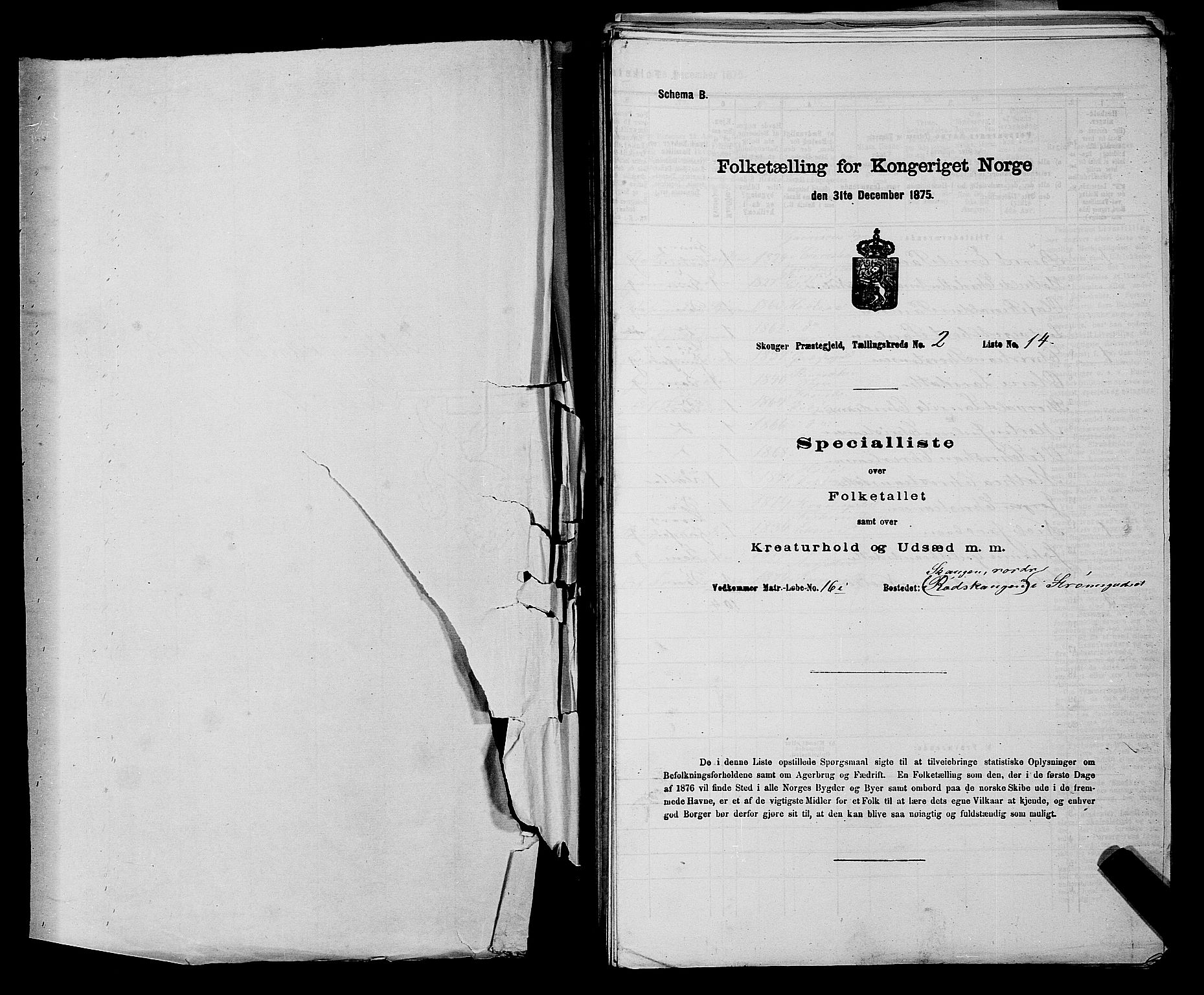 SAKO, 1875 census for 0712P Skoger, 1875, p. 144