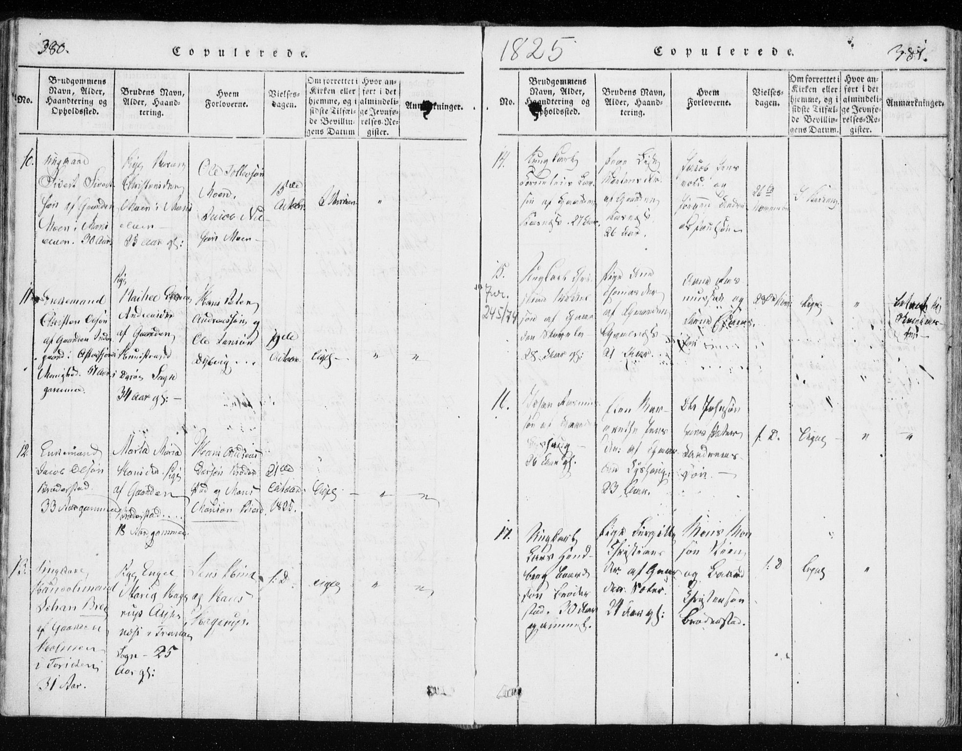 Tranøy sokneprestkontor, AV/SATØ-S-1313/I/Ia/Iaa/L0004kirke: Parish register (official) no. 4, 1820-1829, p. 380-381