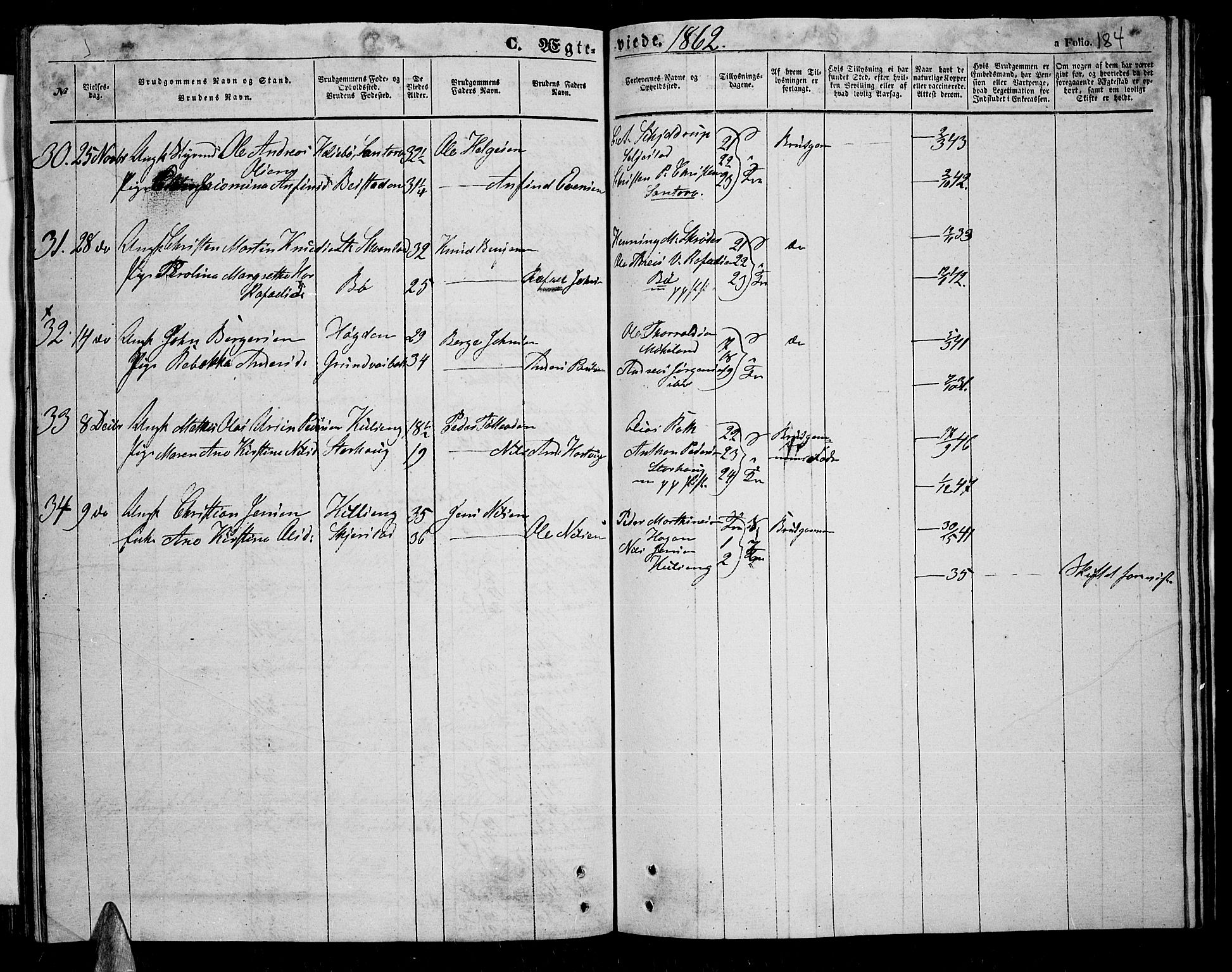 Trondenes sokneprestkontor, SATØ/S-1319/H/Hb/L0007klokker: Parish register (copy) no. 7, 1855-1862, p. 184