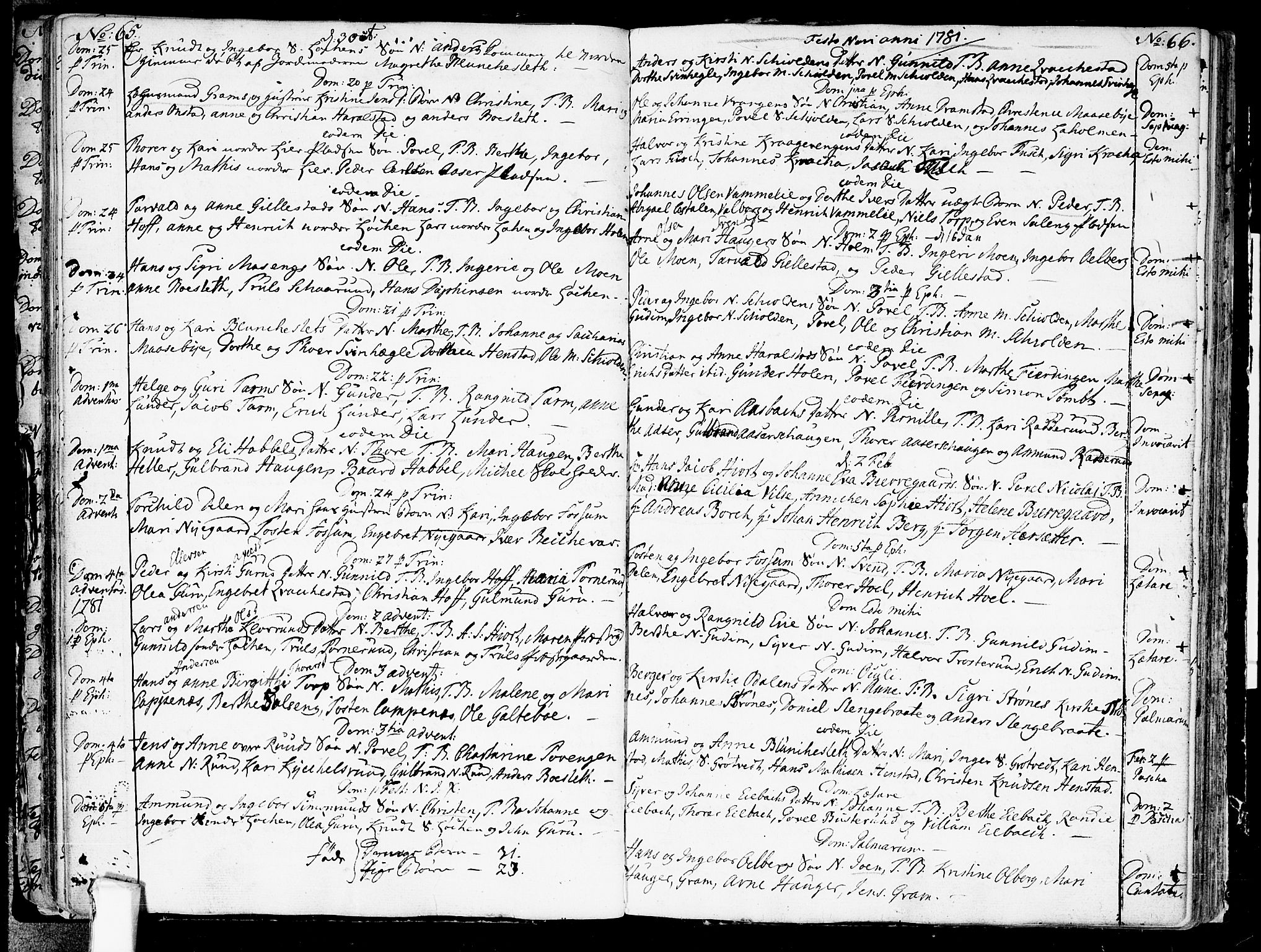 Askim prestekontor Kirkebøker, AV/SAO-A-10900/F/Fa/L0002: Parish register (official) no. 2, 1758-1789, p. 65-66