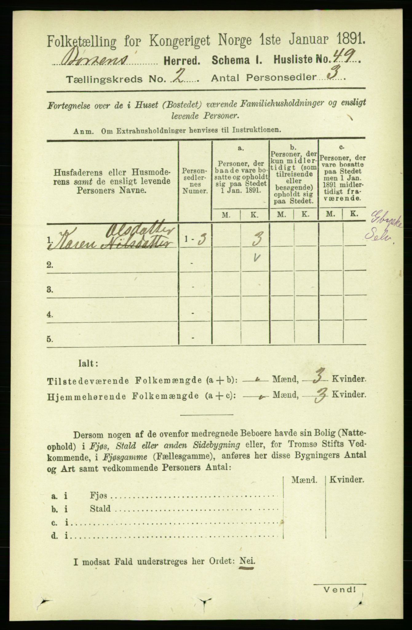 RA, 1891 census for 1658 Børsa, 1891, p. 503