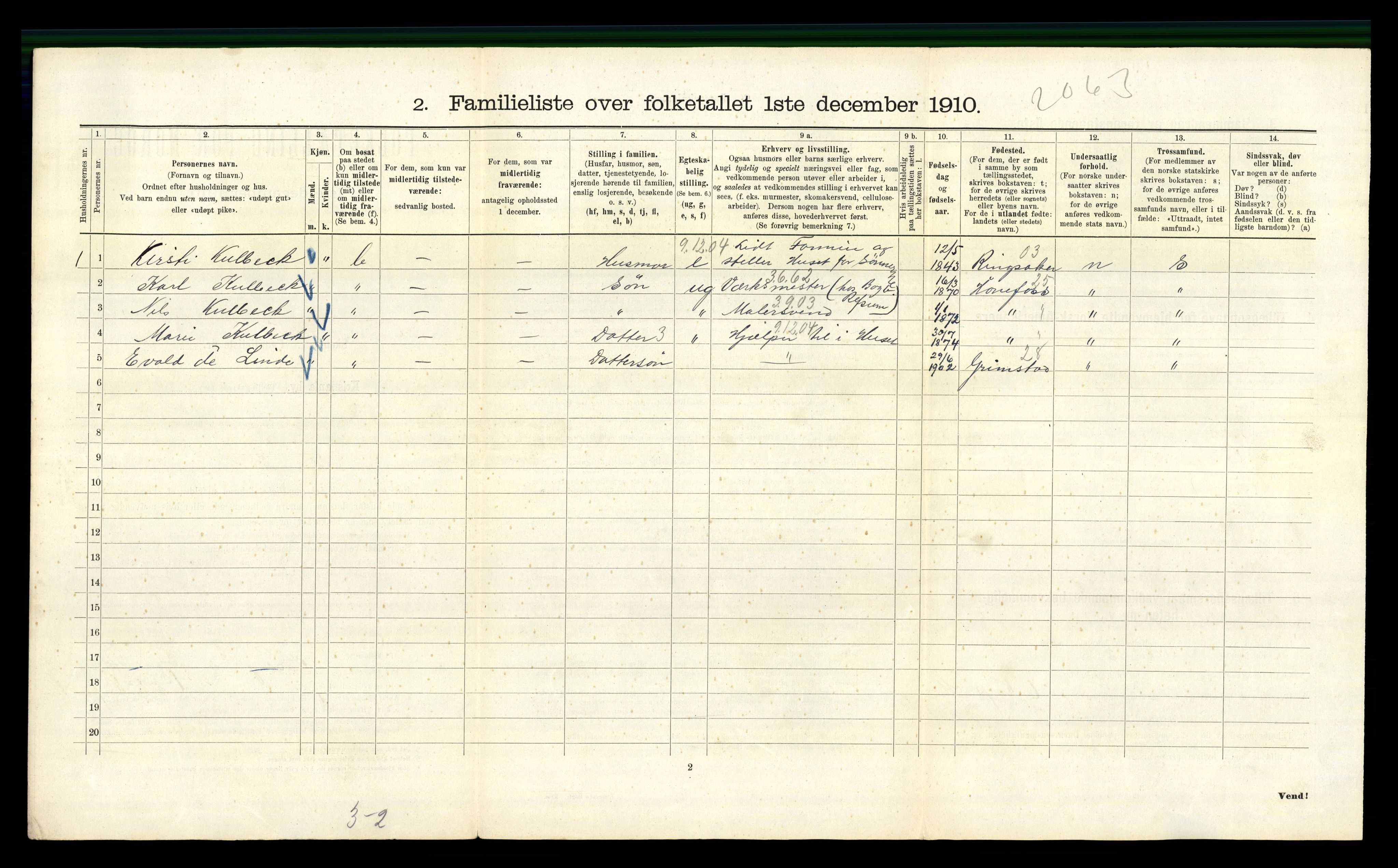 RA, 1910 census for Kristiania, 1910, p. 33608