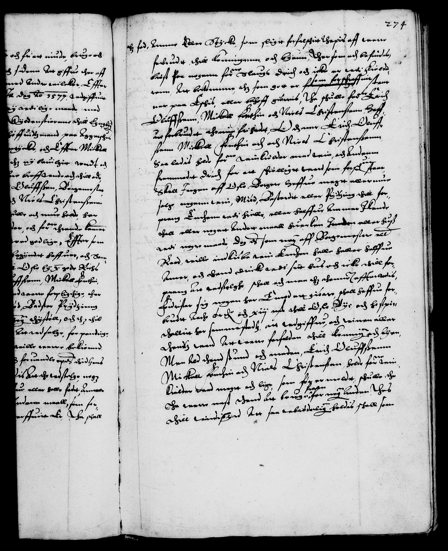 Danske Kanselli 1572-1799, RA/EA-3023/F/Fc/Fca/Fcaa/L0002: Norske registre (mikrofilm), 1588-1596, p. 274a