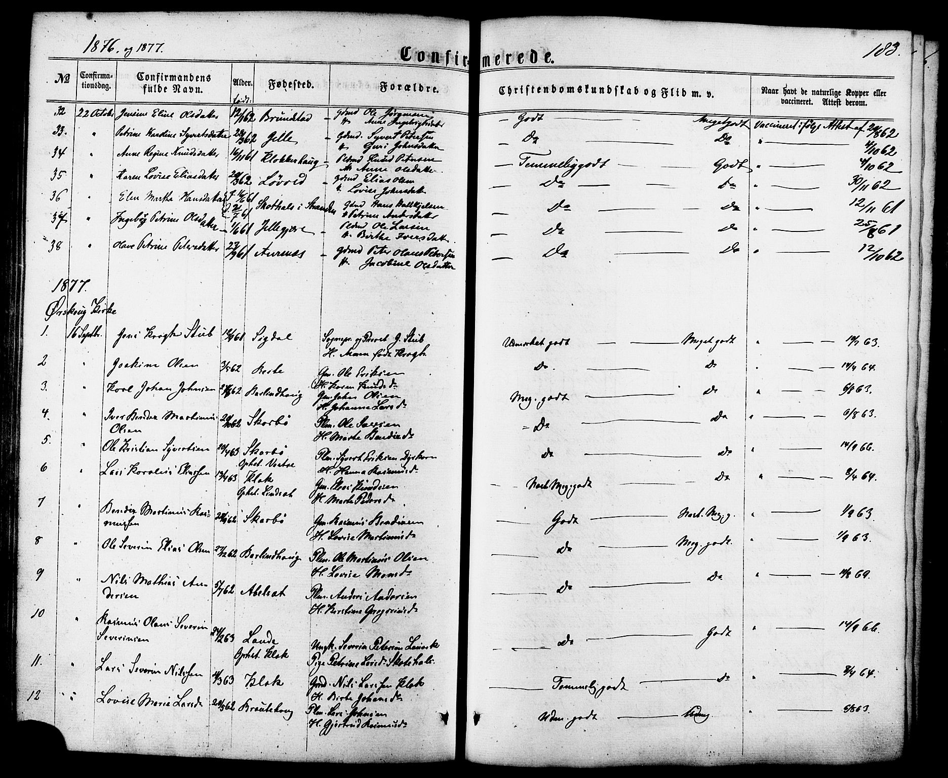 Ministerialprotokoller, klokkerbøker og fødselsregistre - Møre og Romsdal, SAT/A-1454/522/L0314: Parish register (official) no. 522A09, 1863-1877, p. 183