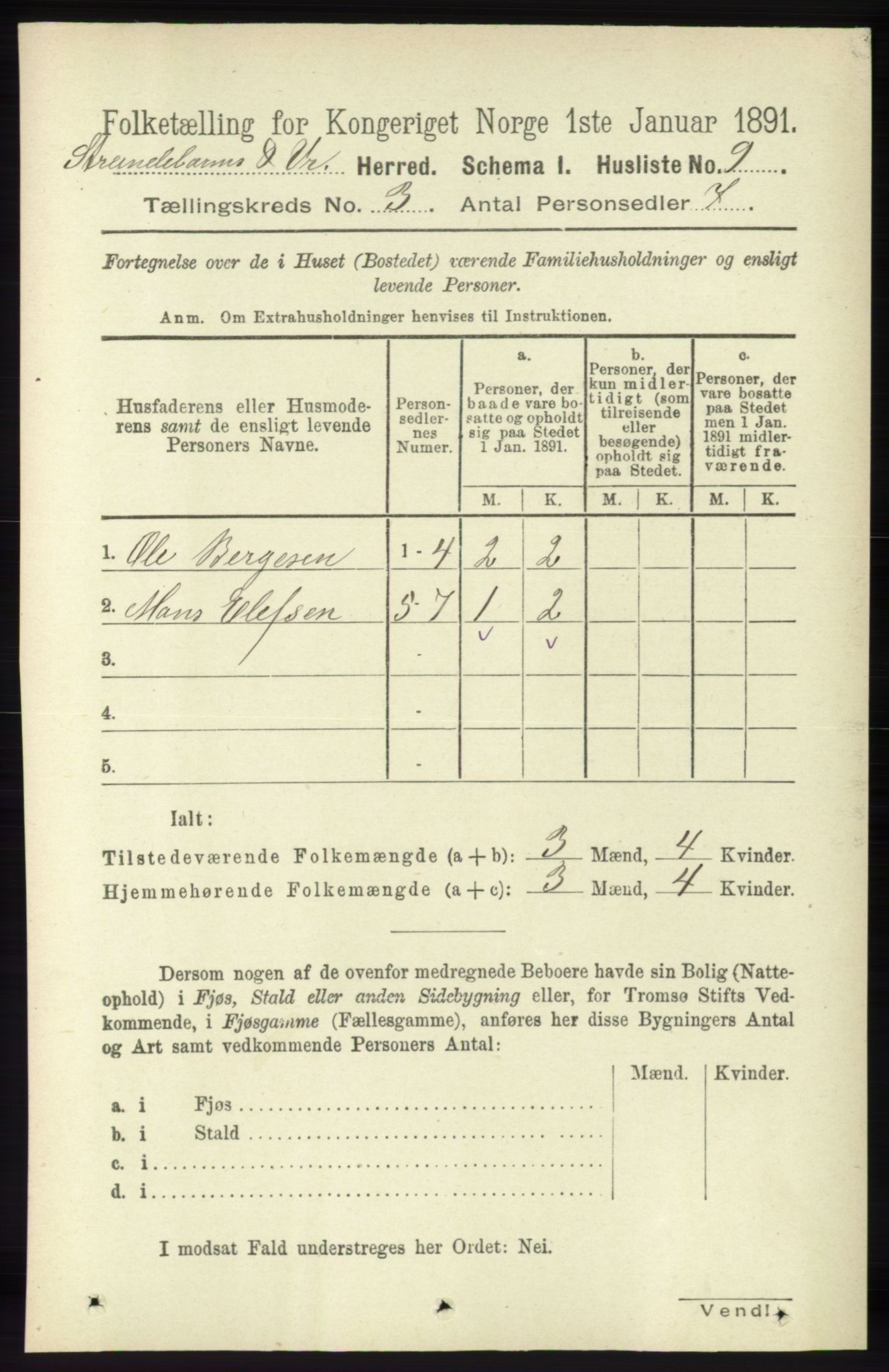 RA, 1891 census for 1226 Strandebarm og Varaldsøy, 1891, p. 1044