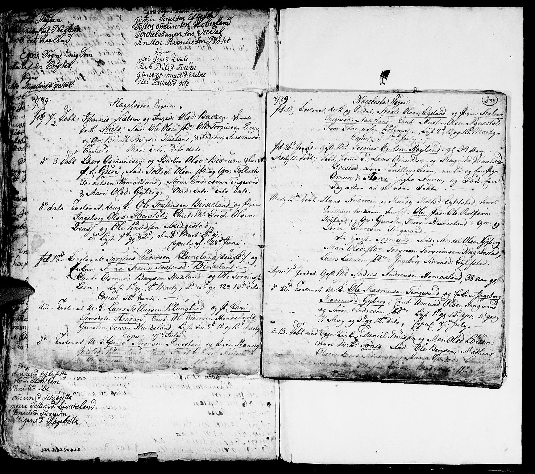 Hægebostad sokneprestkontor, AV/SAK-1111-0024/F/Fa/Faa/L0001: Parish register (official) no. A 1 /1, 1760-1820, p. 300
