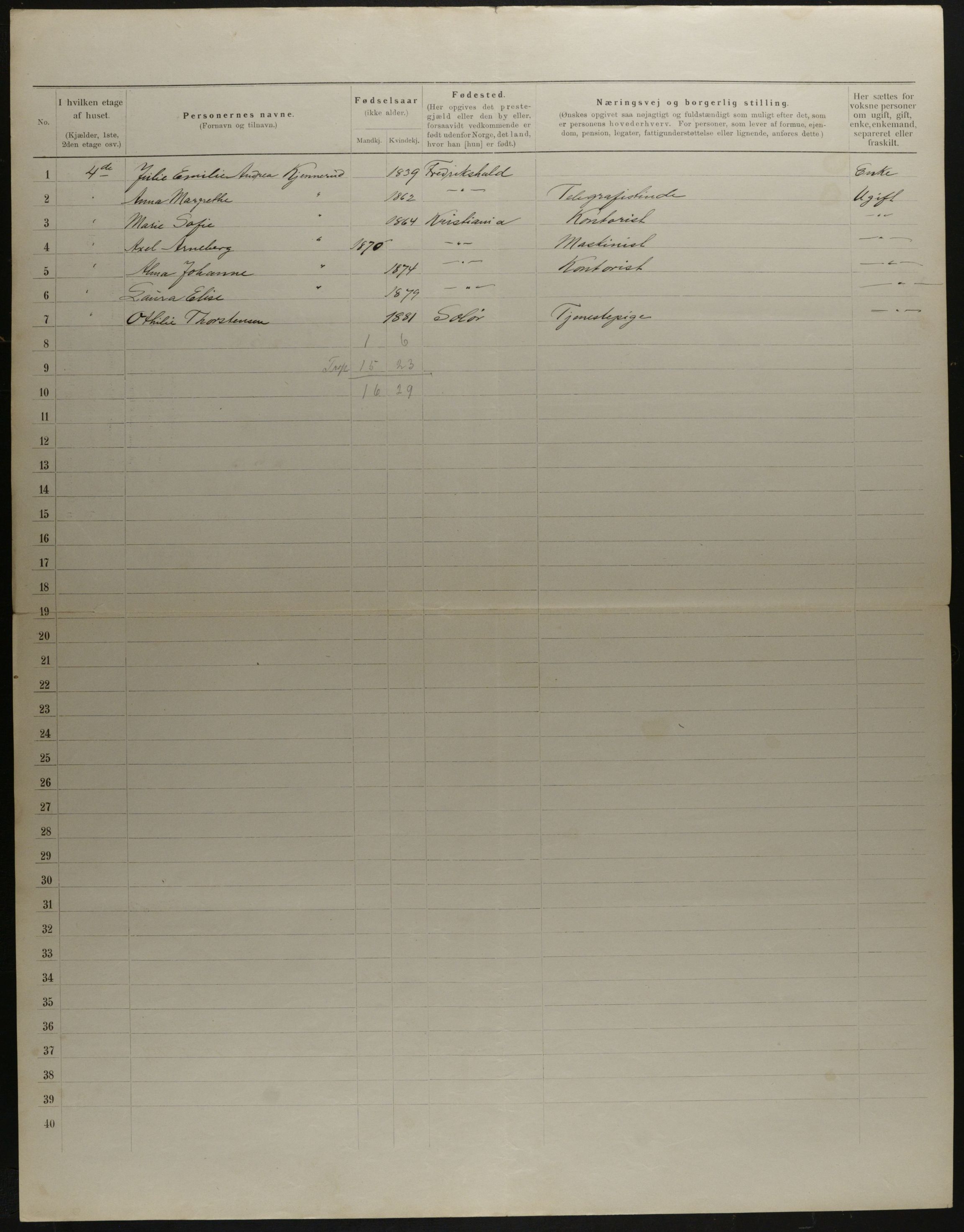 OBA, Municipal Census 1901 for Kristiania, 1901, p. 14338