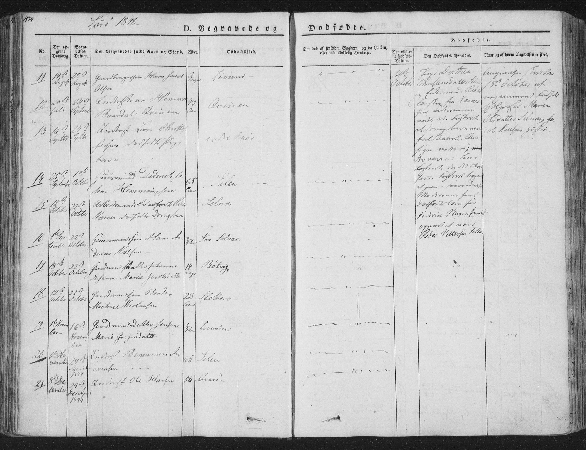 Ministerialprotokoller, klokkerbøker og fødselsregistre - Nordland, AV/SAT-A-1459/839/L0566: Parish register (official) no. 839A03, 1825-1862, p. 474