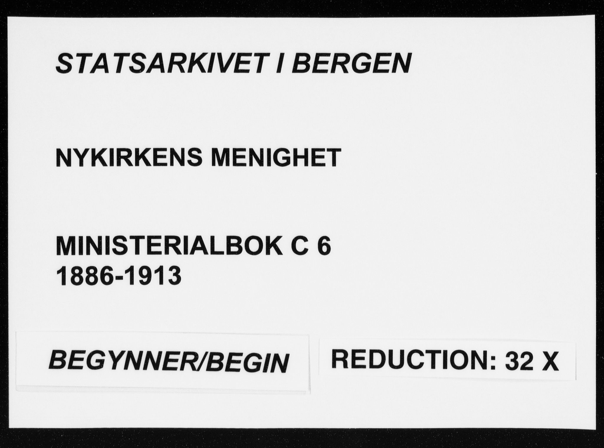 Nykirken Sokneprestembete, SAB/A-77101/H/Haa/L0027: Parish register (official) no. C 6, 1886-1913