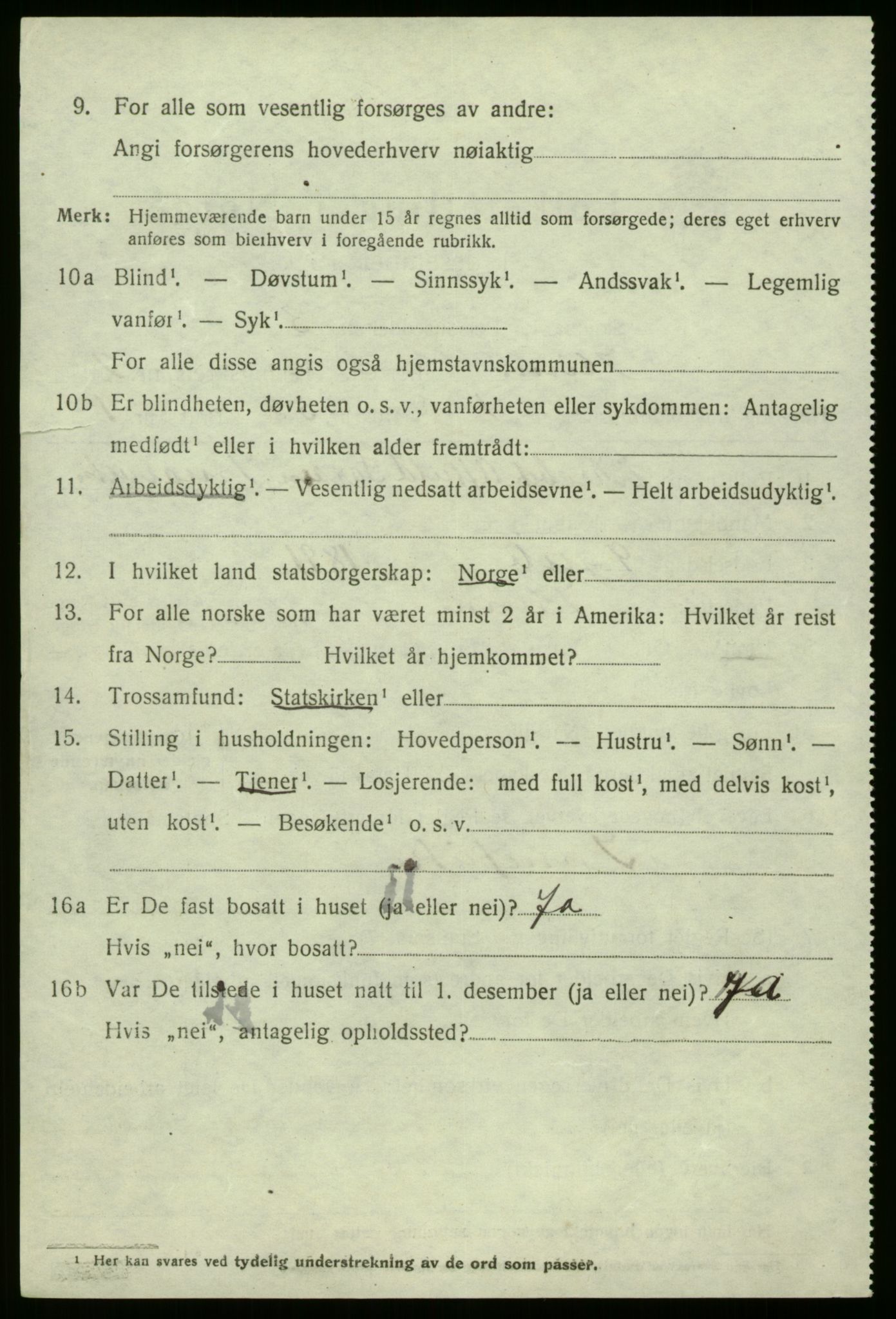 SAB, 1920 census for Kinn, 1920, p. 7158