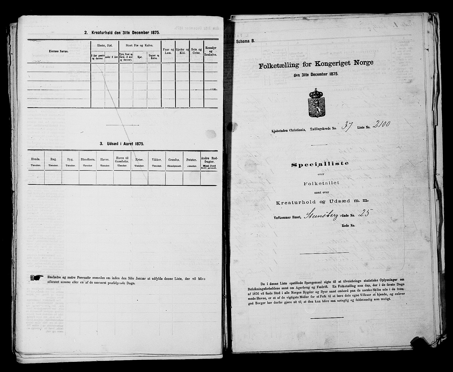 RA, 1875 census for 0301 Kristiania, 1875, p. 5999