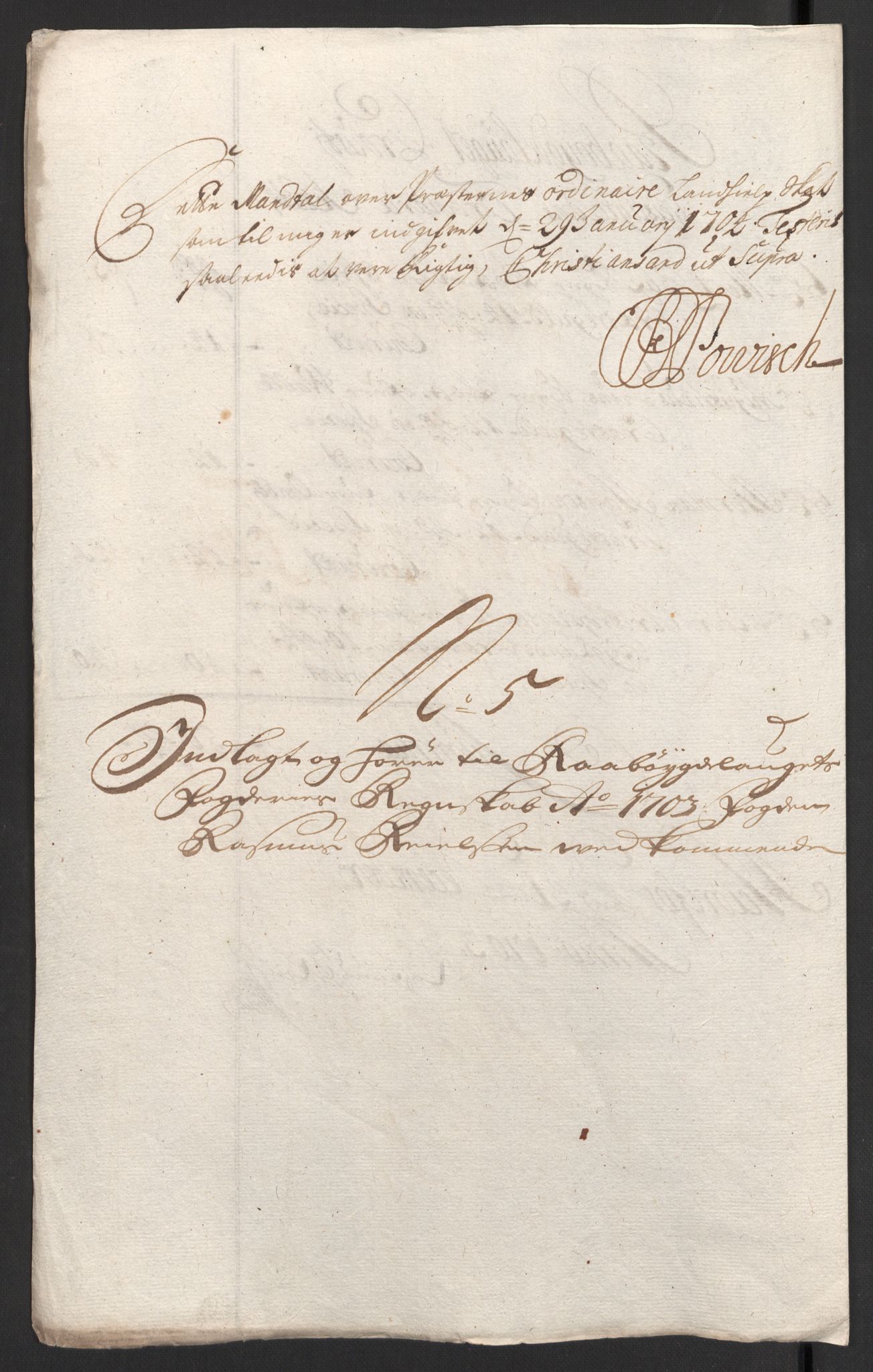 Rentekammeret inntil 1814, Reviderte regnskaper, Fogderegnskap, RA/EA-4092/R40/L2447: Fogderegnskap Råbyggelag, 1703-1705, p. 68
