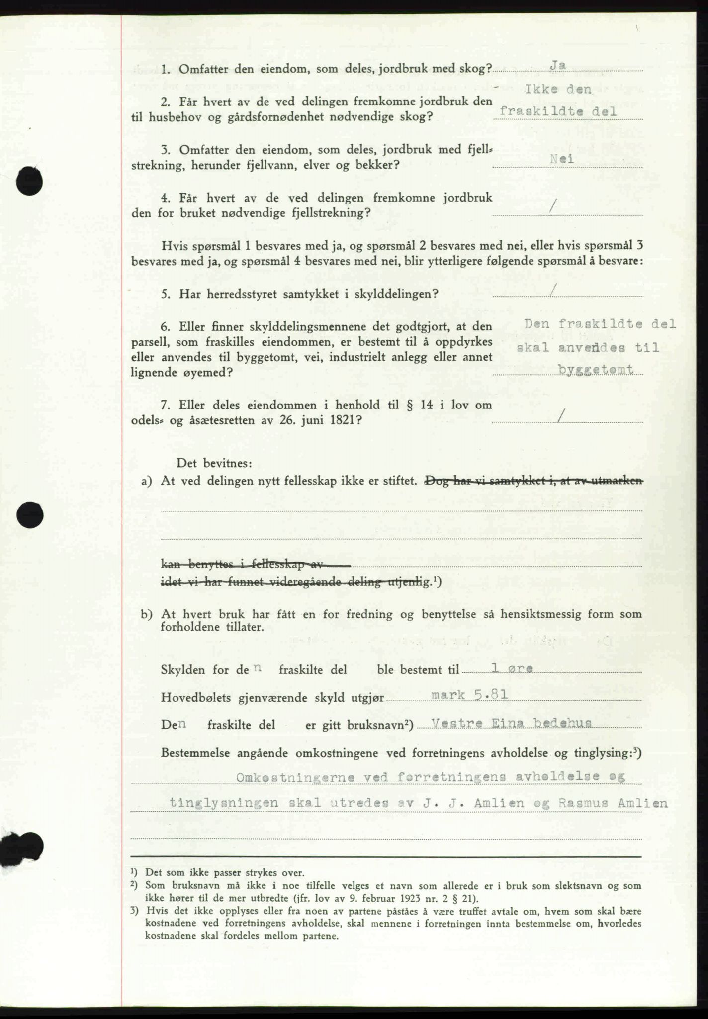 Toten tingrett, AV/SAH-TING-006/H/Hb/Hbc/L0007: Mortgage book no. Hbc-07, 1939-1940, Diary no: : 310/1940