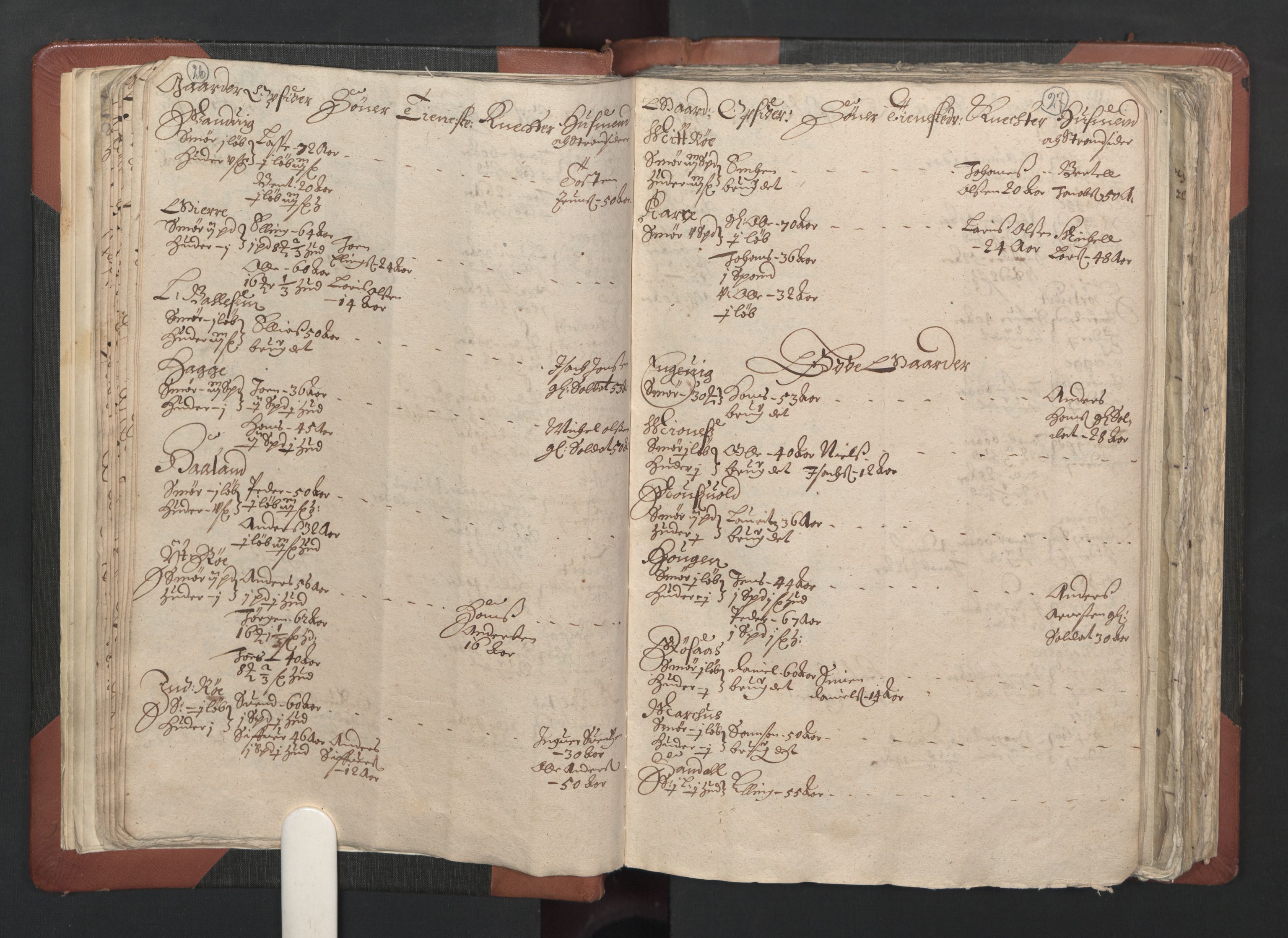 RA, Bailiff's Census 1664-1666, no. 13: Nordhordland fogderi and Sunnhordland fogderi, 1665, p. 26-27