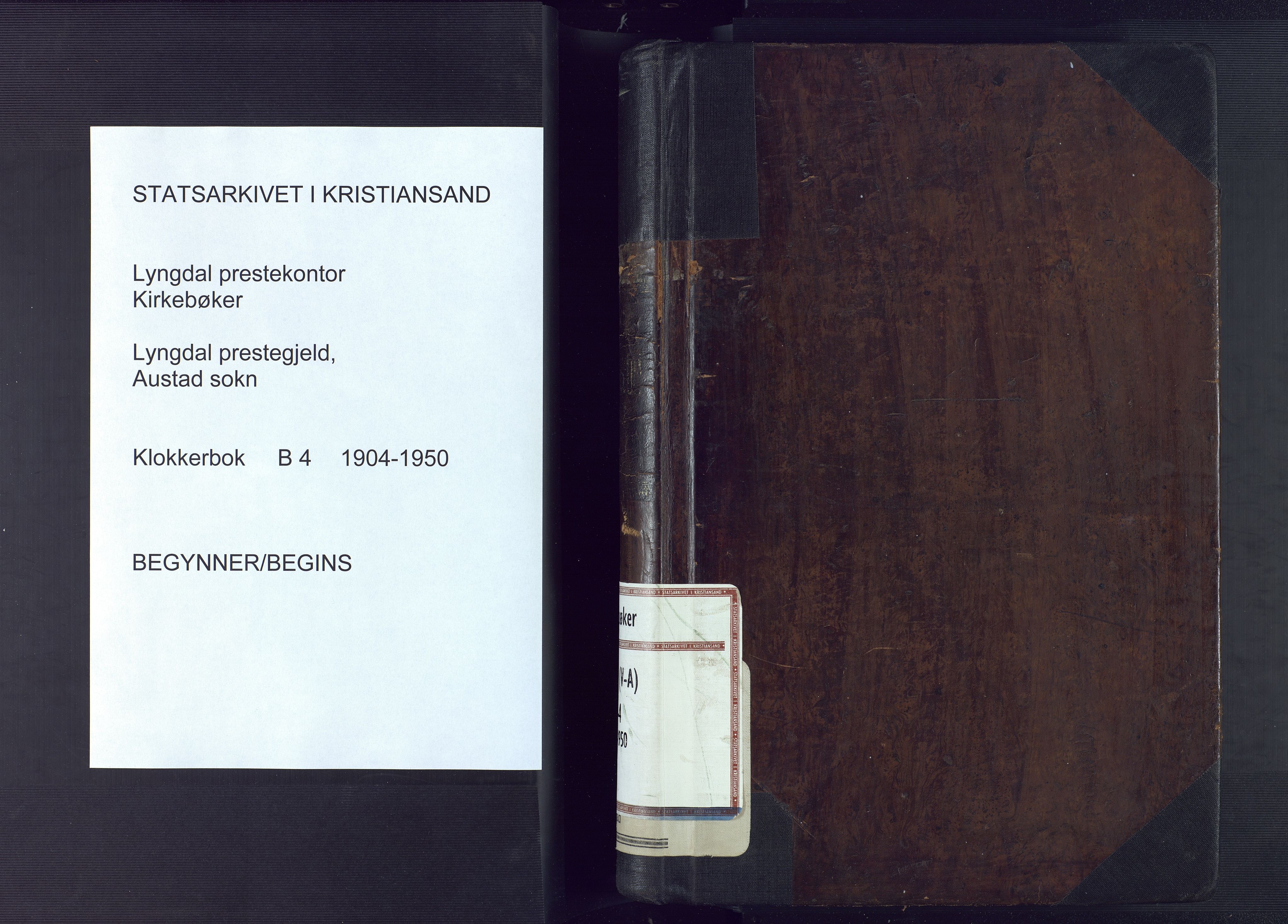 Lyngdal sokneprestkontor, SAK/1111-0029/F/Fb/Fba/L0004: Parish register (copy) no. B 4, 1904-1950