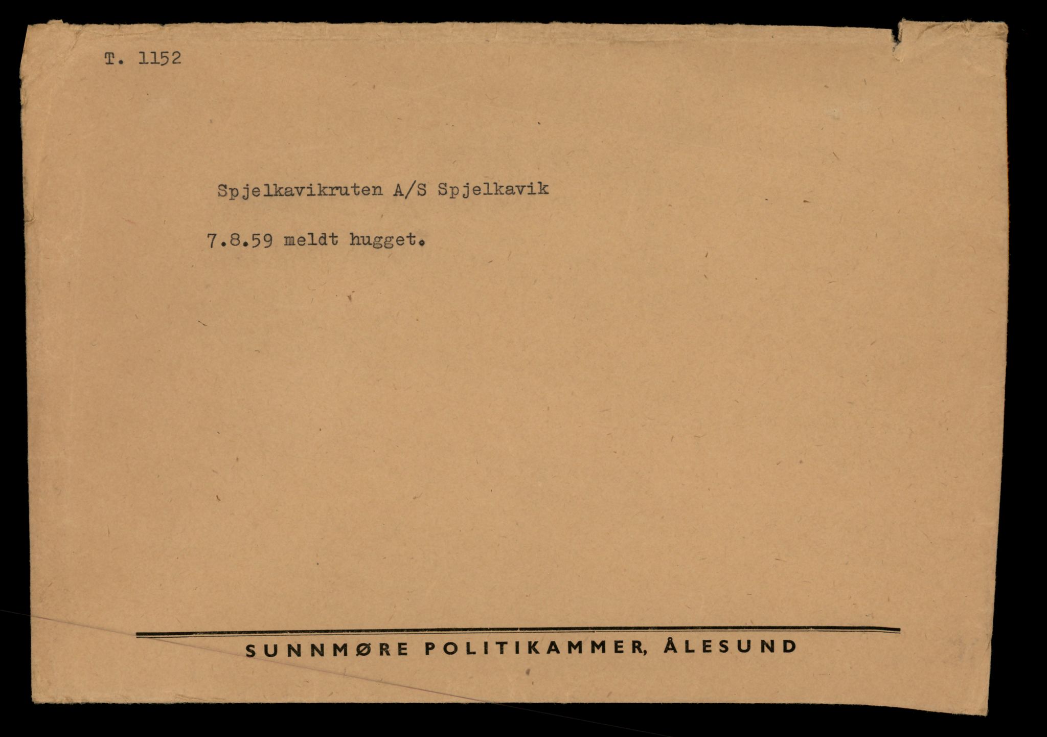 Møre og Romsdal vegkontor - Ålesund trafikkstasjon, AV/SAT-A-4099/F/Fe/L0010: Registreringskort for kjøretøy T 1050 - T 1169, 1927-1998, p. 2819