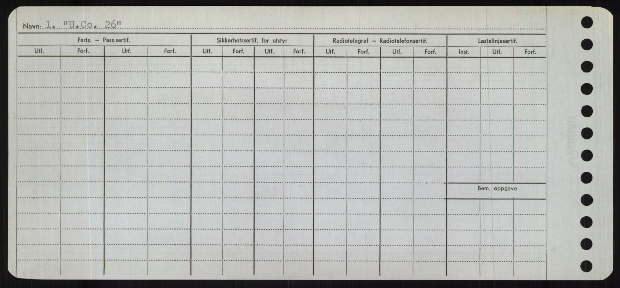 Sjøfartsdirektoratet med forløpere, Skipsmålingen, RA/S-1627/H/Hc/L0001: Lektere, A-Y, p. 596