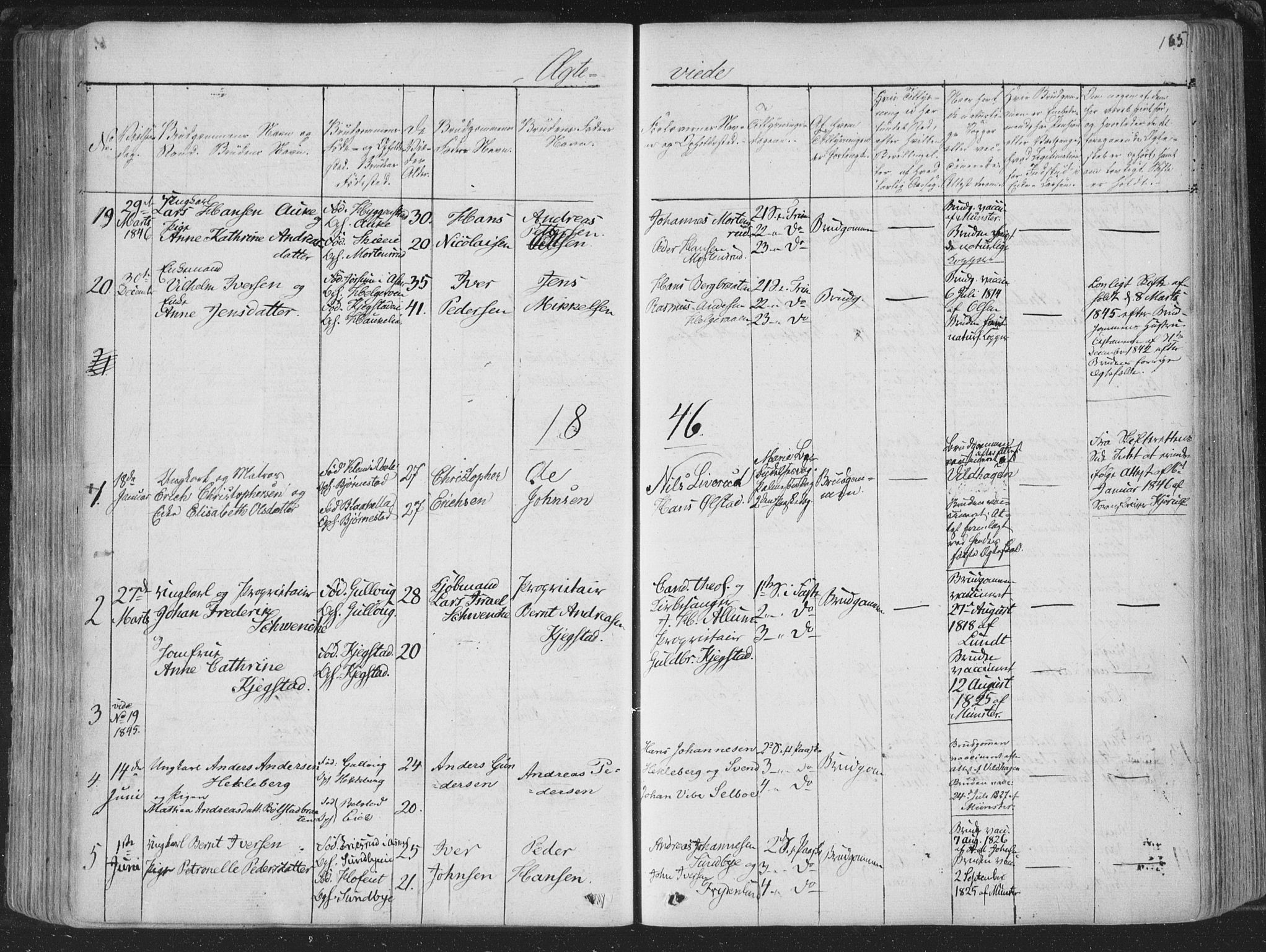 Røyken kirkebøker, AV/SAKO-A-241/F/Fa/L0005: Parish register (official) no. 5, 1833-1856, p. 165