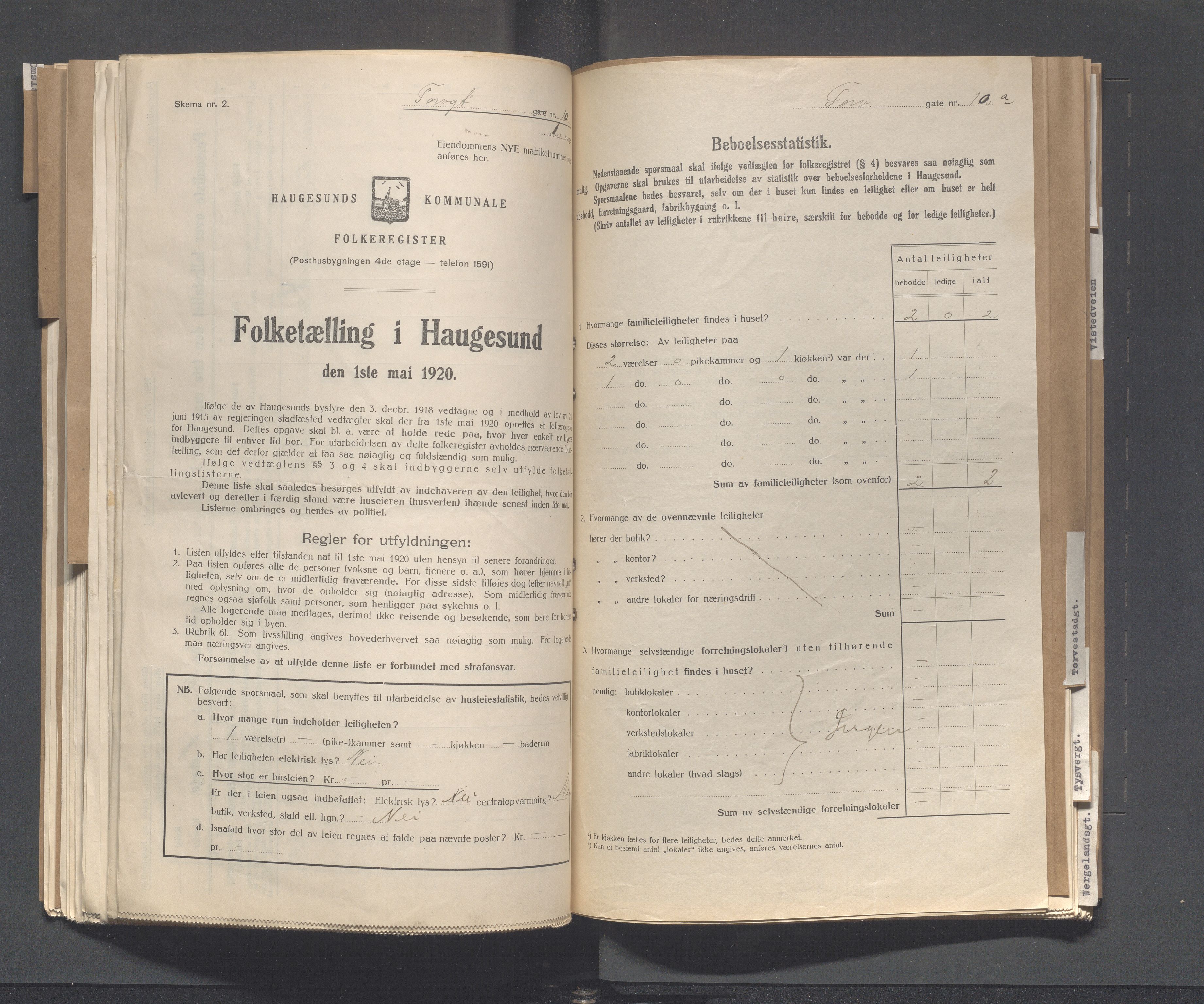 IKAR, Local census 1.5.1920 for Haugesund, 1920, p. 5238