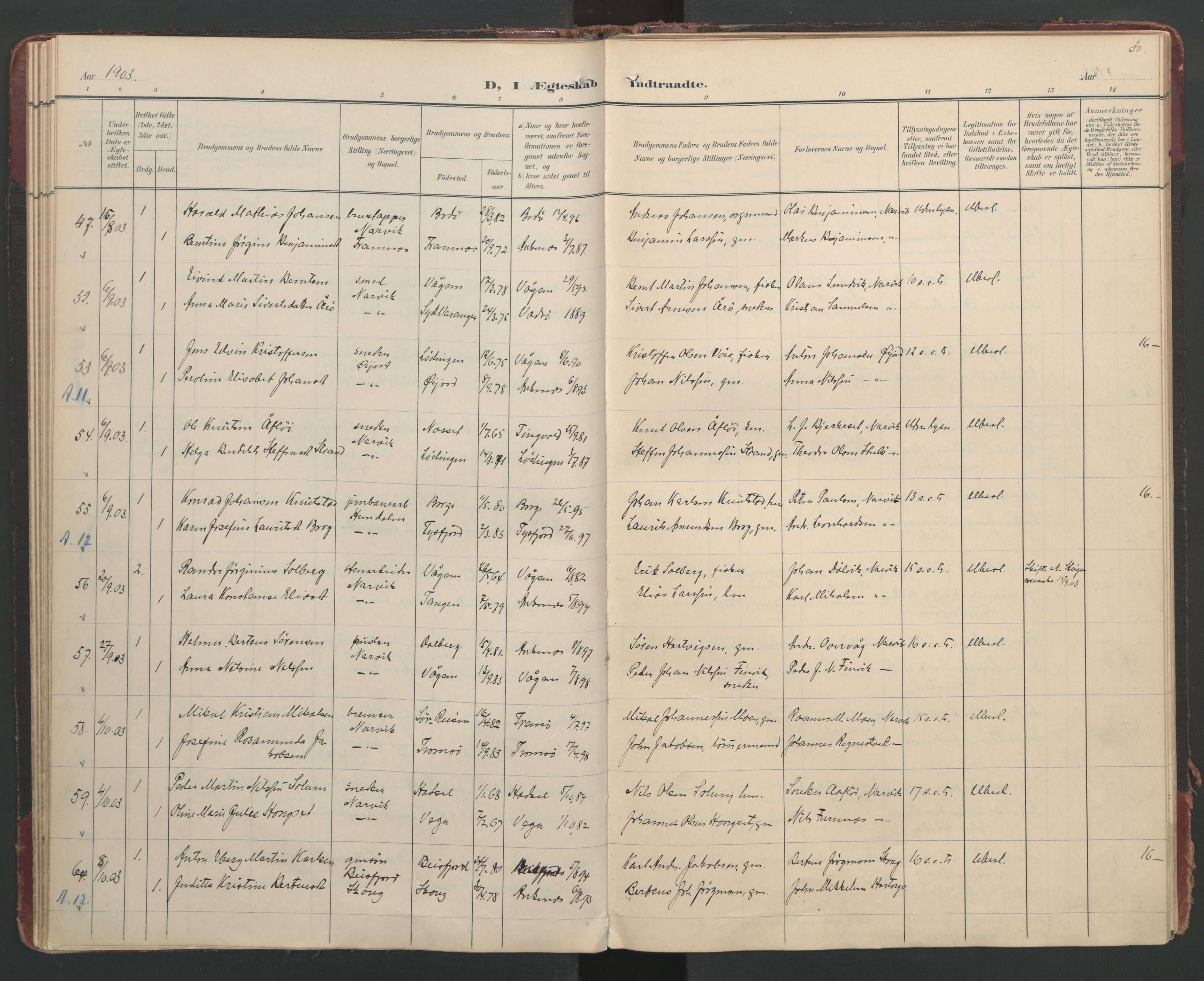 Ministerialprotokoller, klokkerbøker og fødselsregistre - Nordland, AV/SAT-A-1459/866/L0942: Parish register (official) no. 866A05, 1901-1928, p. 30