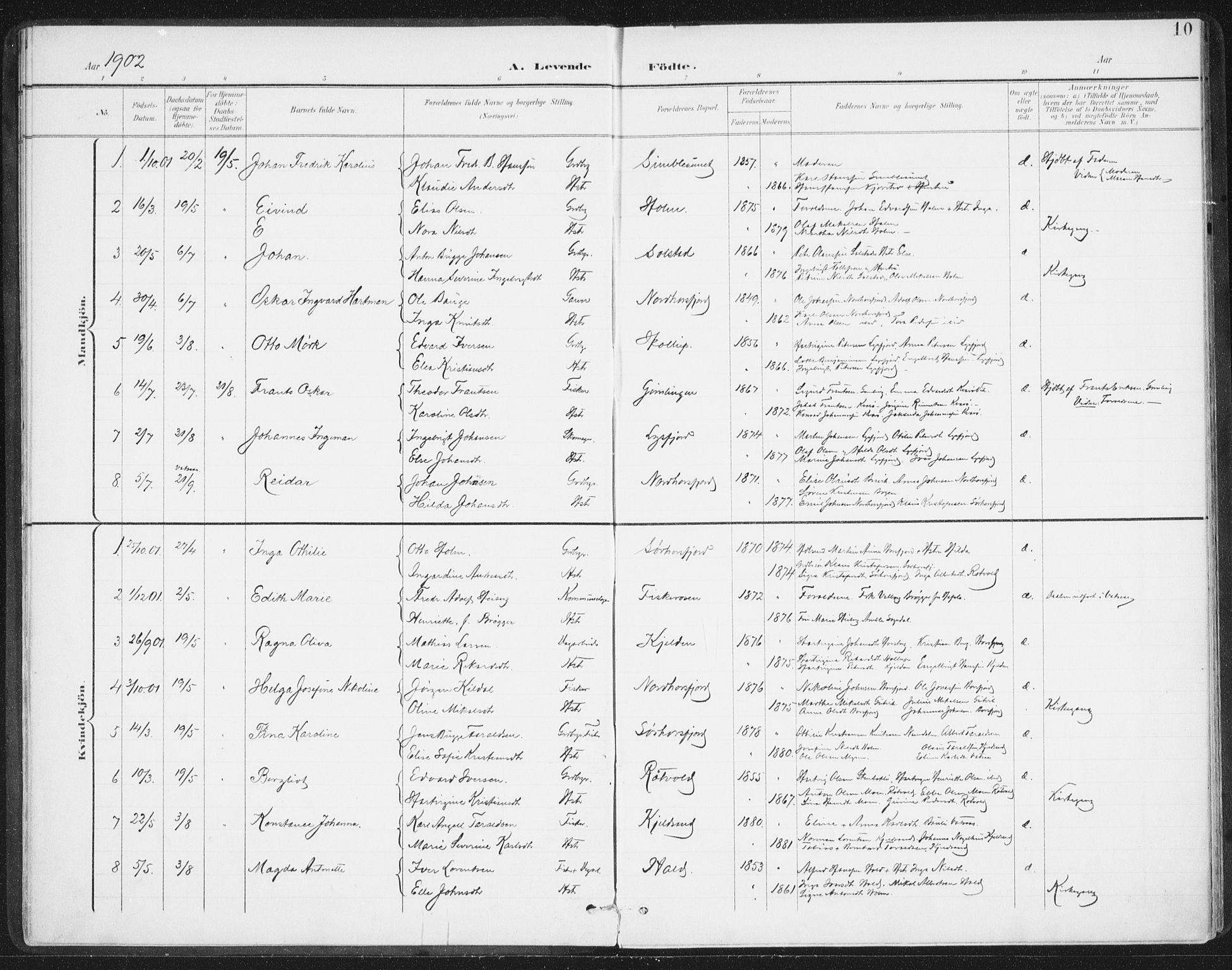 Ministerialprotokoller, klokkerbøker og fødselsregistre - Nordland, AV/SAT-A-1459/811/L0167: Parish register (official) no. 811A04, 1899-1913, p. 10