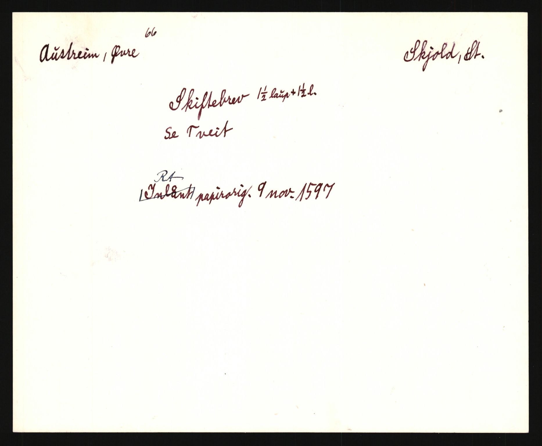 Riksarkivets diplomsamling, AV/RA-EA-5965/F35/F35e/L0027: Registreringssedler Rogaland, 1400-1700, p. 505