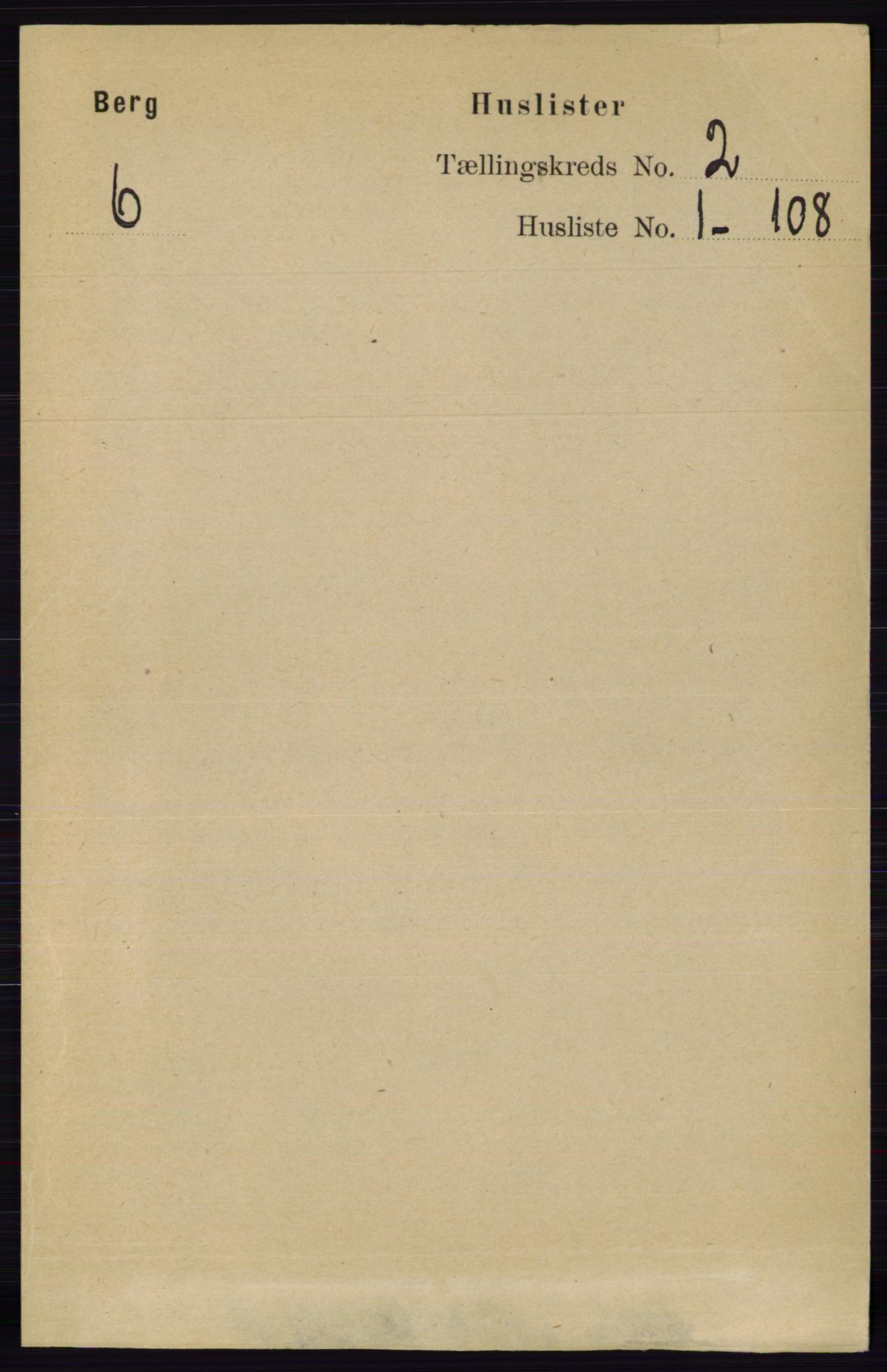 RA, 1891 census for 0116 Berg, 1891, p. 851