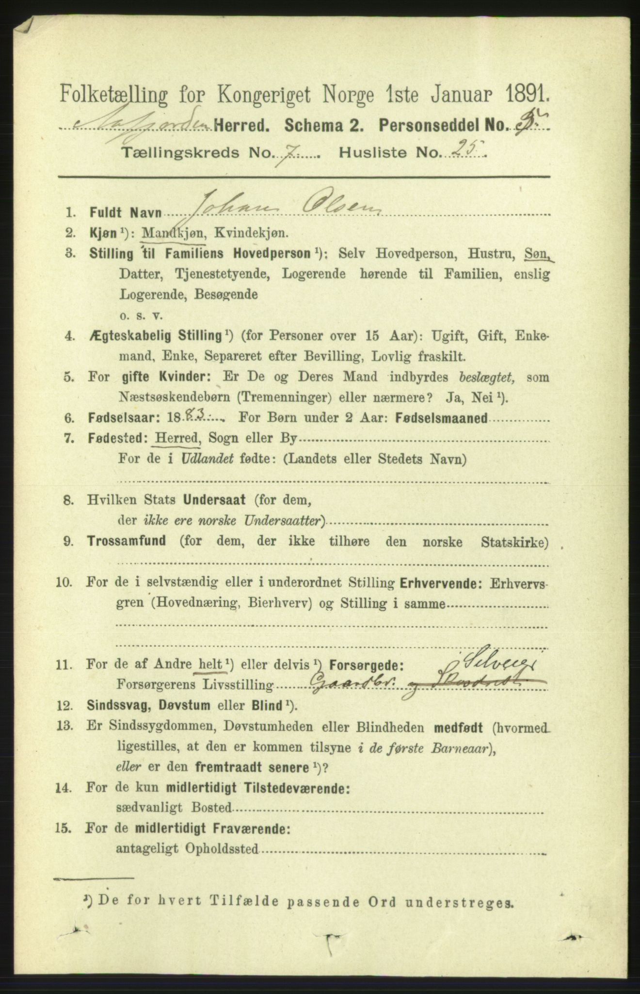 RA, 1891 census for 1630 Åfjord, 1891, p. 1915